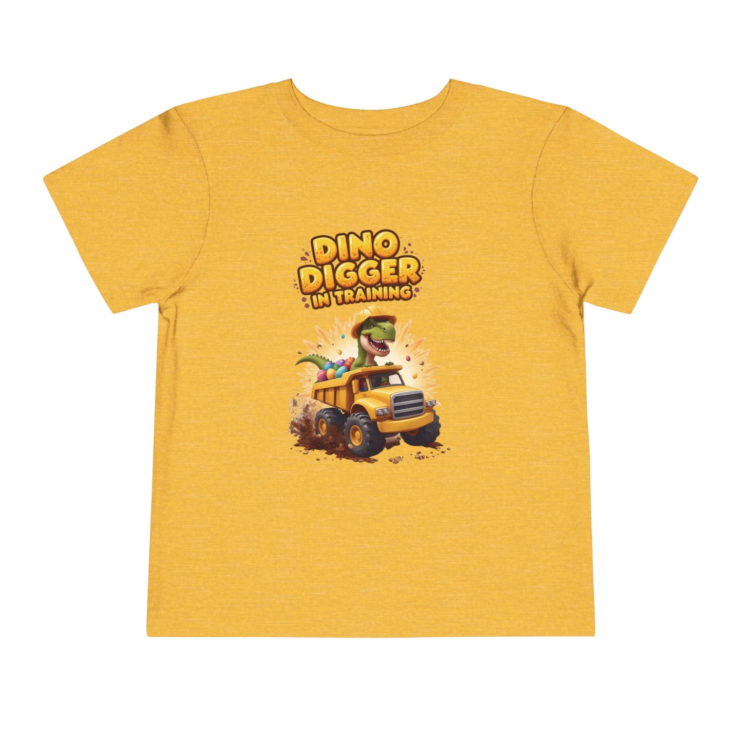 Dino Digger Toddler Tee - Fun Dino Excavator T-Shirt, Kids Gift, Birthday Outfit, Playwear, Cute Dinosaur Apparel