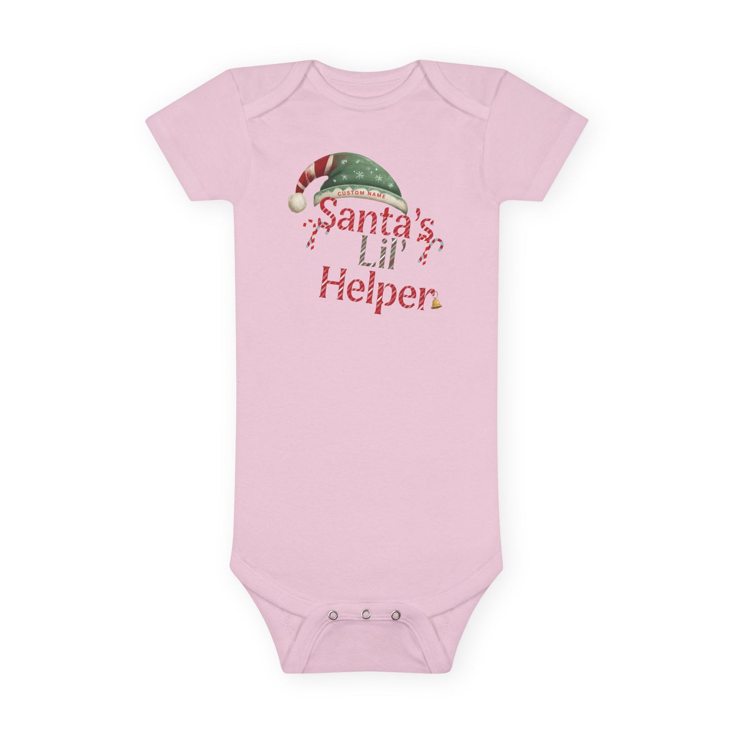 Personalized Santa's Lil Helper Baby Onesie, Christmas Baby Outfit, Holiday Gift for New Parents, Cute Baby Bodysuit, Infant Wear
