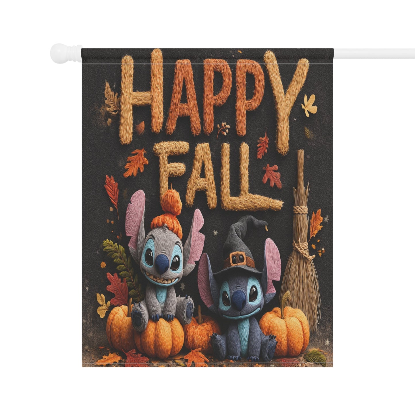 Autumn Garden Banner, Fall Decor, Happy Fall Flag, Outdoor Home Decoration, Halloween Yard Sign, Seasonal Garden Flag Printify