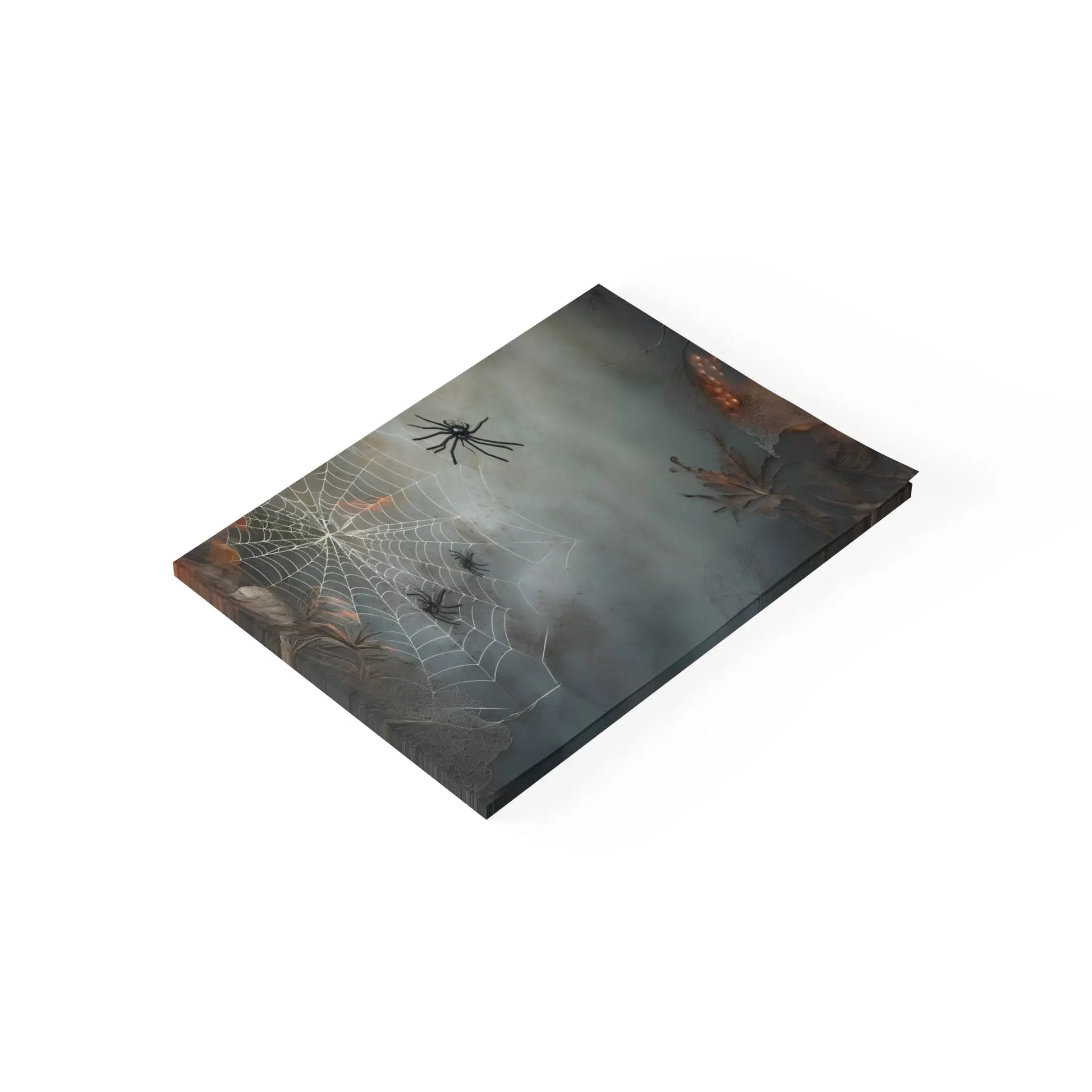 Note Pads - Spooky Spider and Web Design Halloween Stationery Printify
