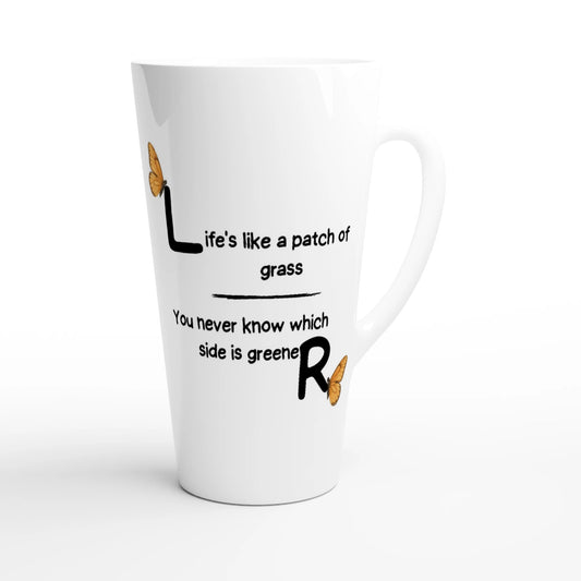 Barnyard Sarcasm - Humourous Cow Tails Collection - White Latte 17oz Ceramic Mug | Unique Everyday Designz Home, Gifts & Apparel A Lid for Every Pot ~Everyday Designz~