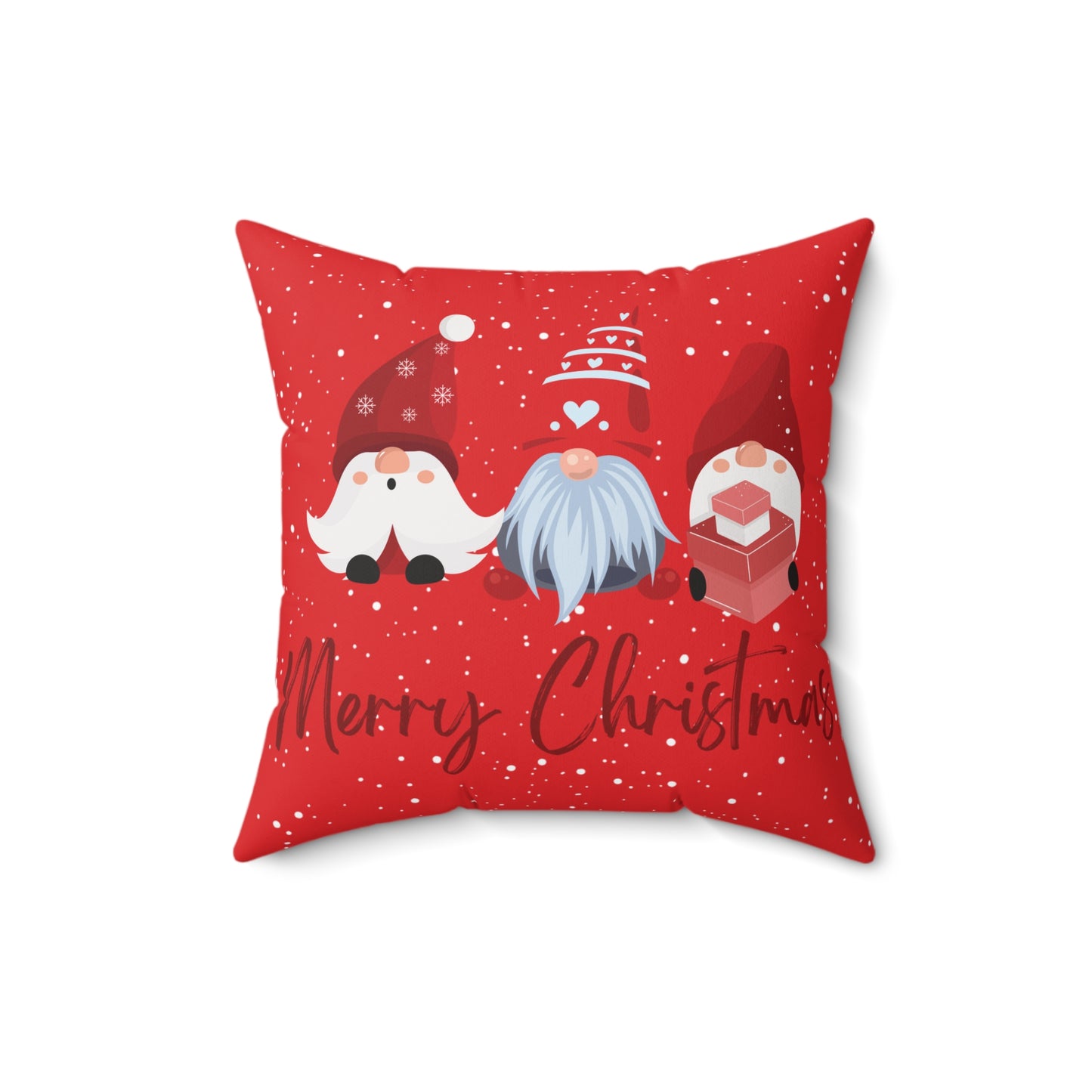 Christmas Gnome Pillow, Holiday Decor, Cozy Home Accent, Gift for Friends, Seasonal Cushion