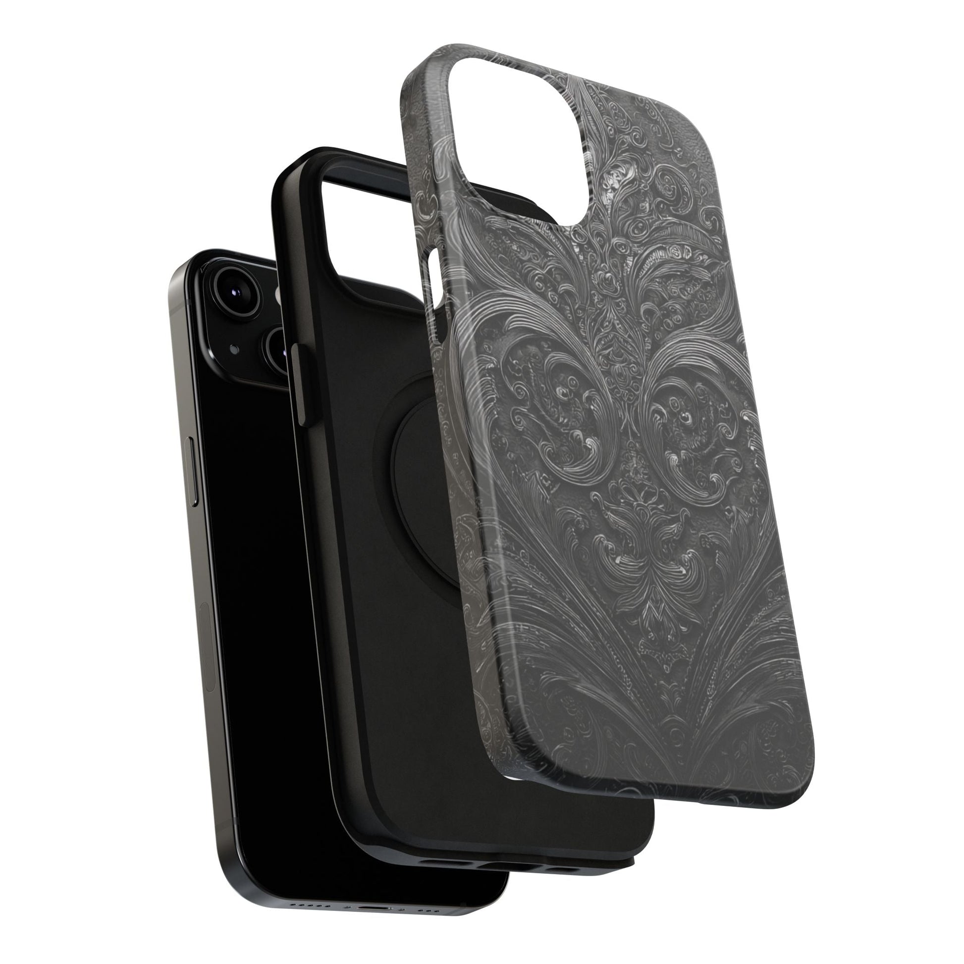 Phone Cases - Elegant Vintage Black Lace Design Printify