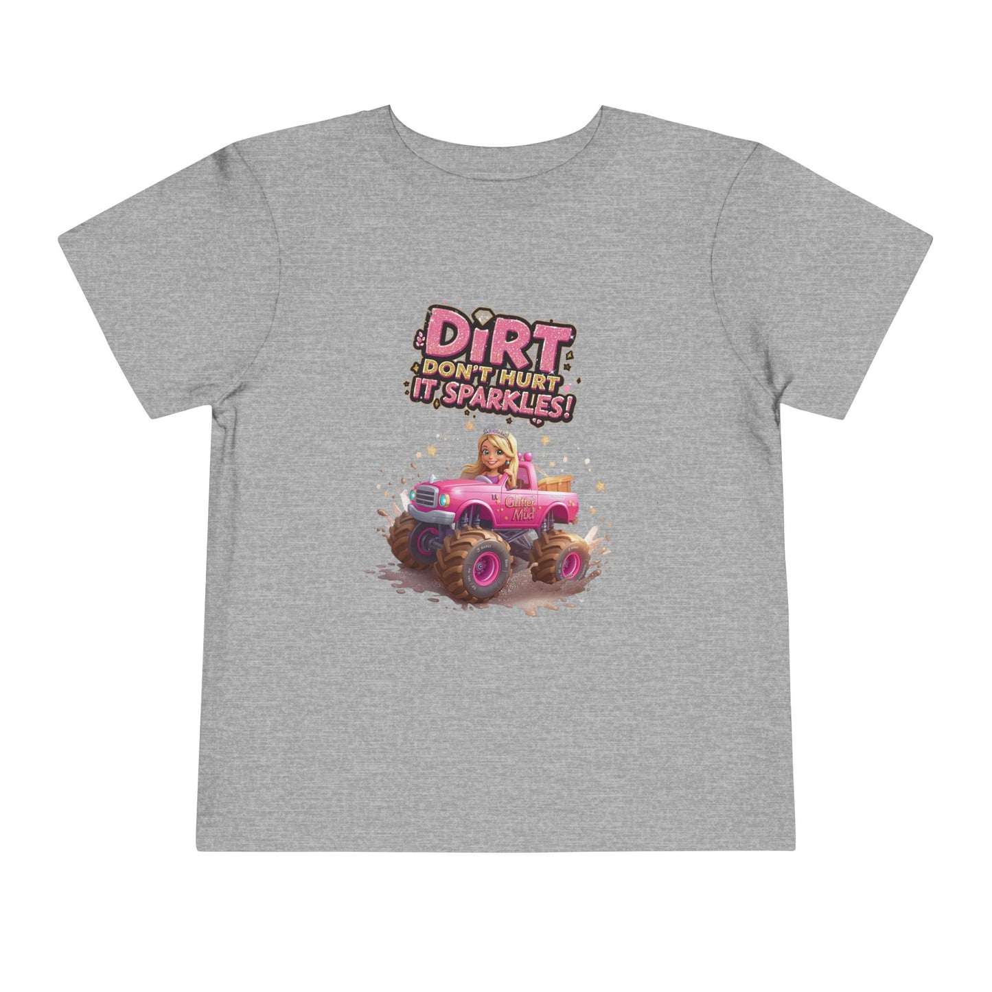 Toddler Tee, Princess in a Pink Monster Truck Dirt Don't Hurt It Sparkles Shirt, Kids Birthday Gift, Cute Girl's Top, Baby Shower Present,