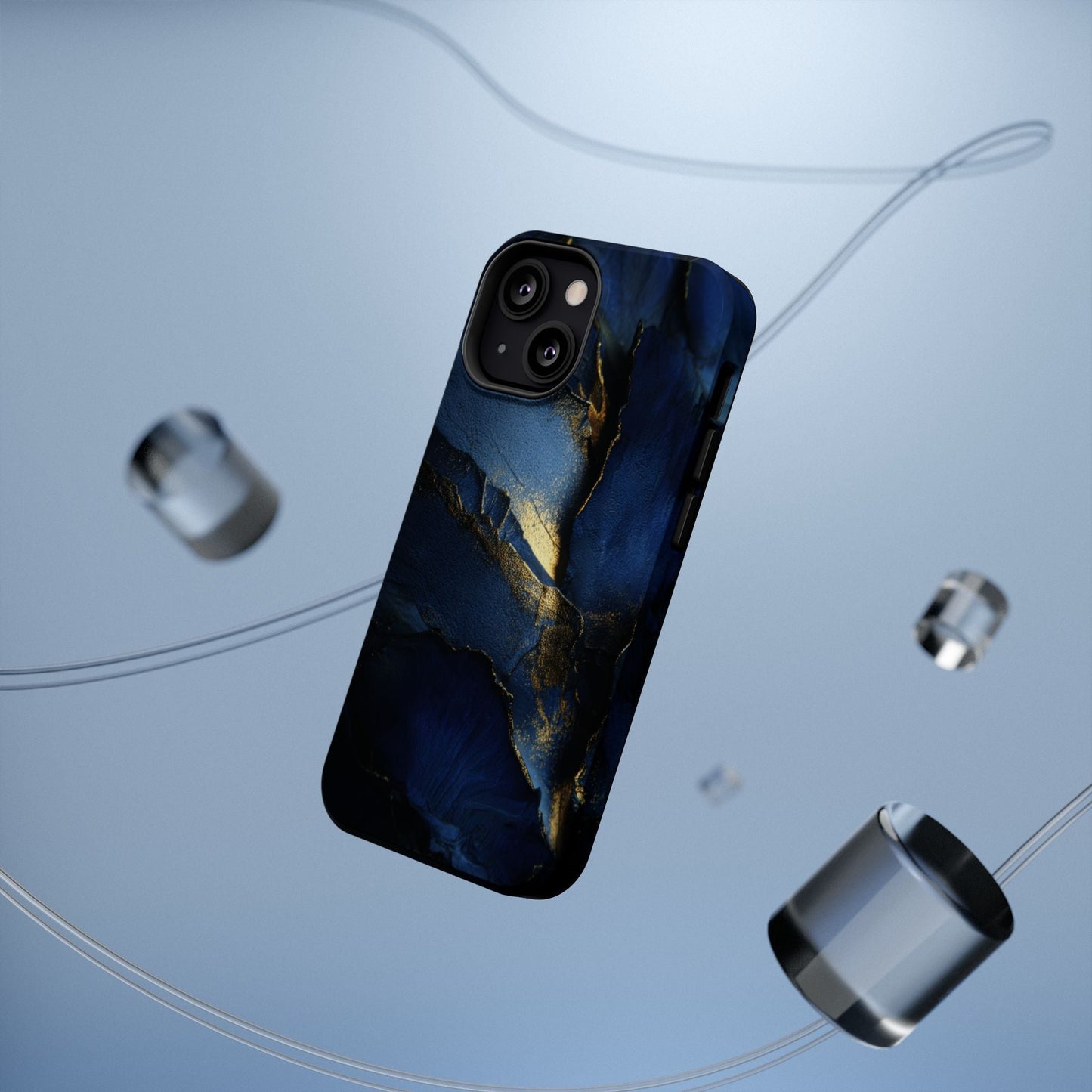 Phone Case - Blue and Gold 8k HD Design - Magnetic Tough Cases Printify