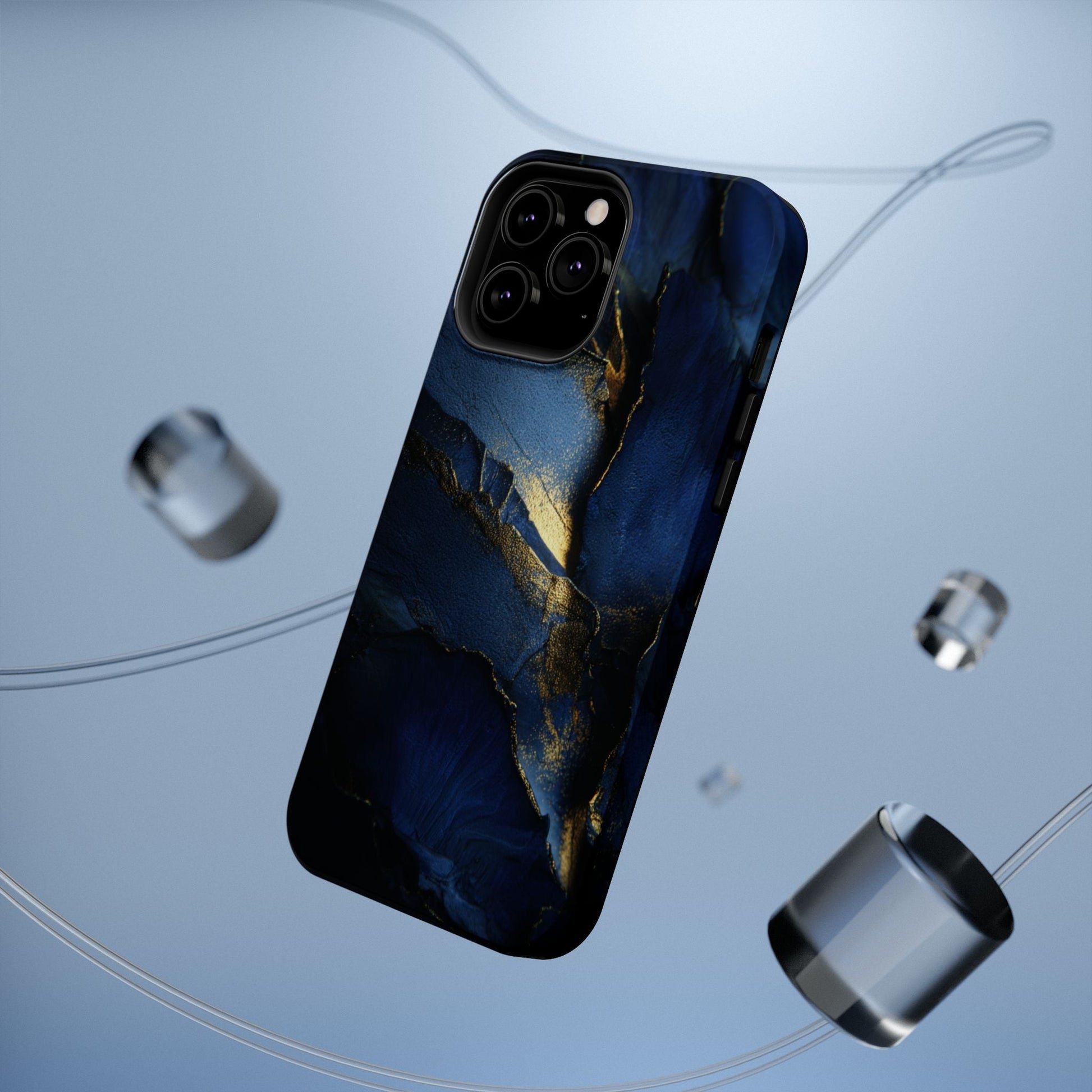 Phone Case - Blue and Gold 8k HD Design - Magnetic Tough Cases Printify