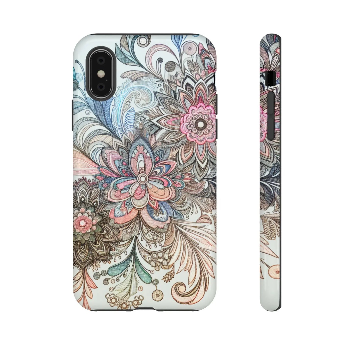 Floral Phone Case, Tough Cases, Protective mobile cover for flower lovers, Gift for her, Stylish phone accessory, Unique floral [...] Printify
