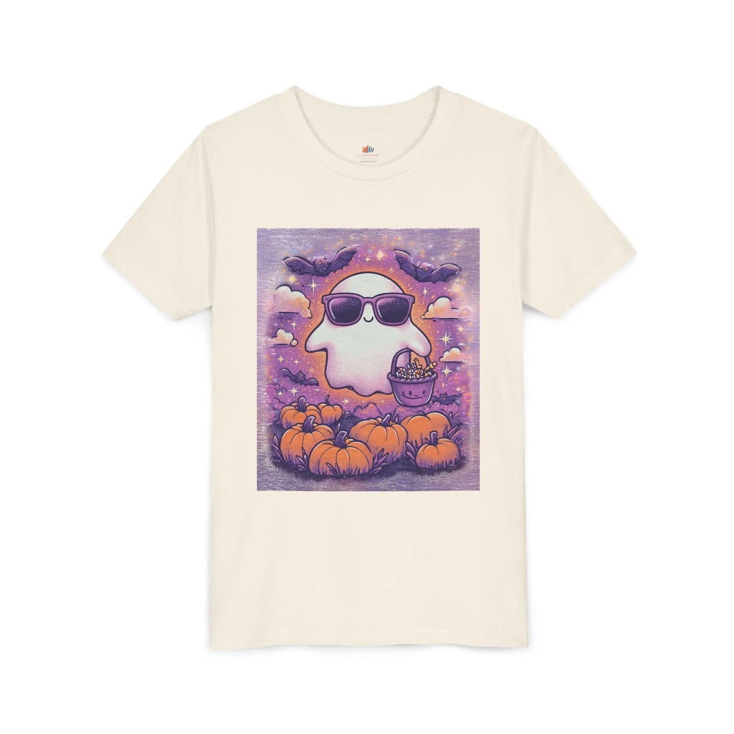 Adorable Ghost Halloween Tee, Youth Short Sleeve T-Shirt Printify