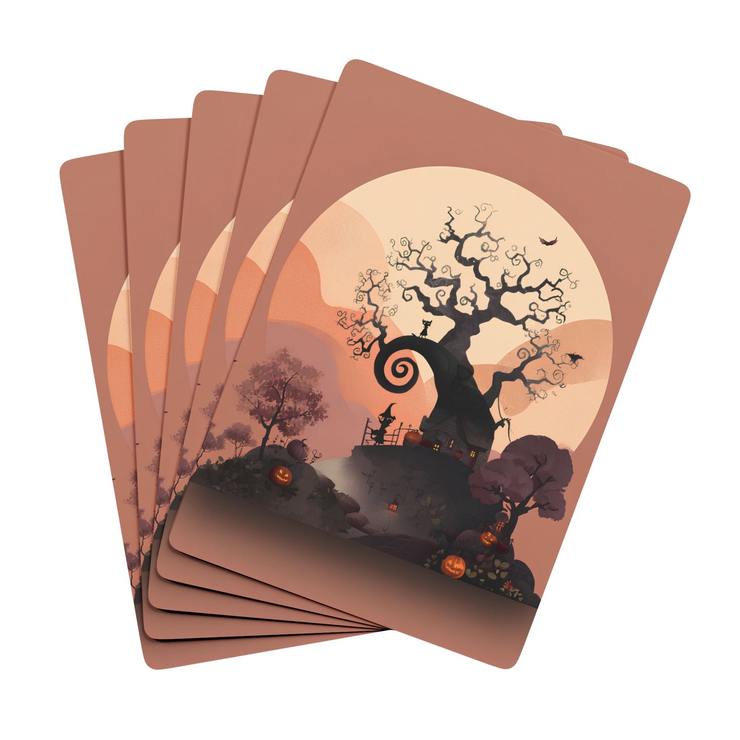 Haunted House Poker Playing Cards with Unique Designs, Halloween and Game Night Essential, Gift for Card Lovers, Unique Card Set, Decorative [...] Printify