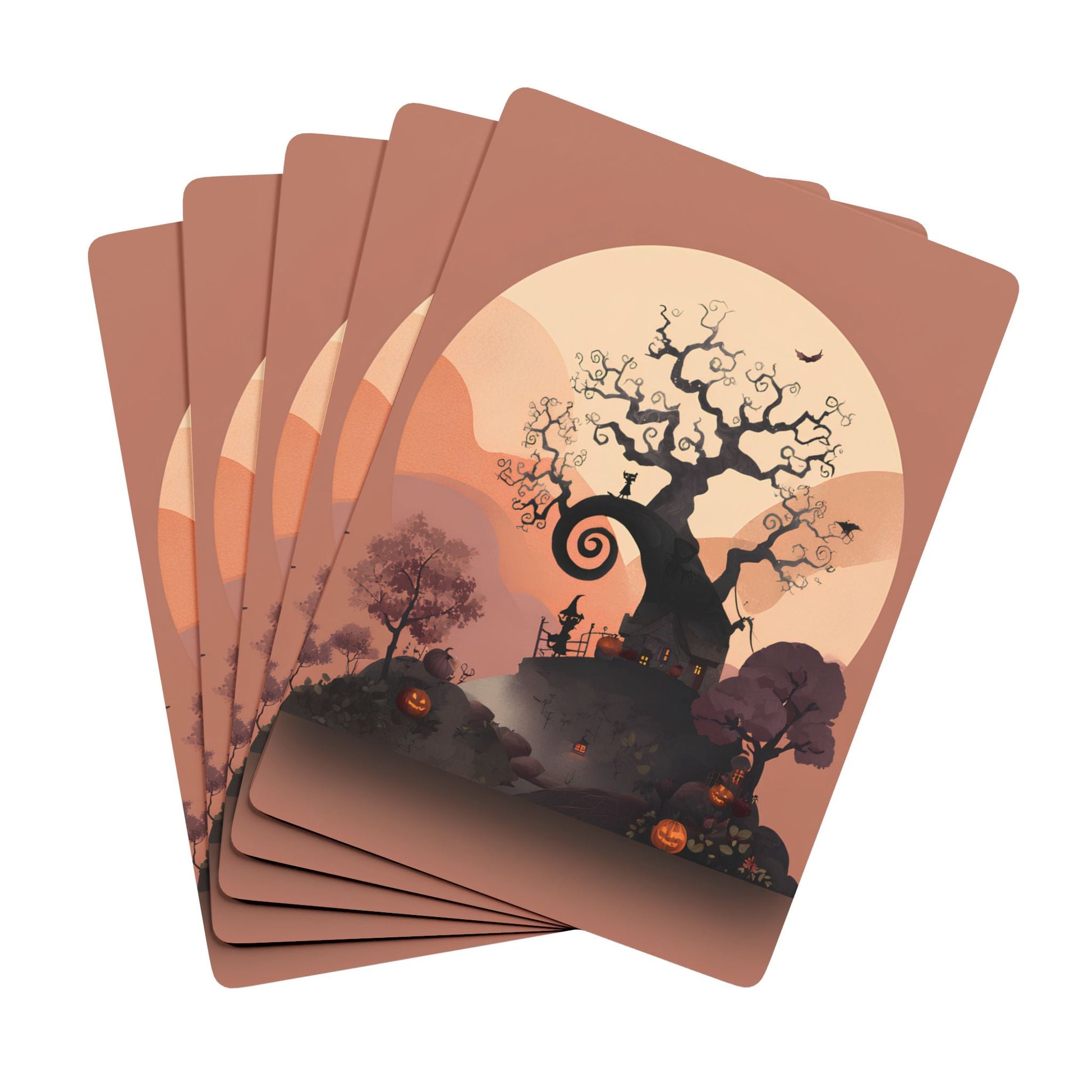 Haunted House Poker Playing Cards with Unique Designs, Halloween and Game Night Essential, Gift for Card Lovers, Unique Card Set, Decorative [...] Printify