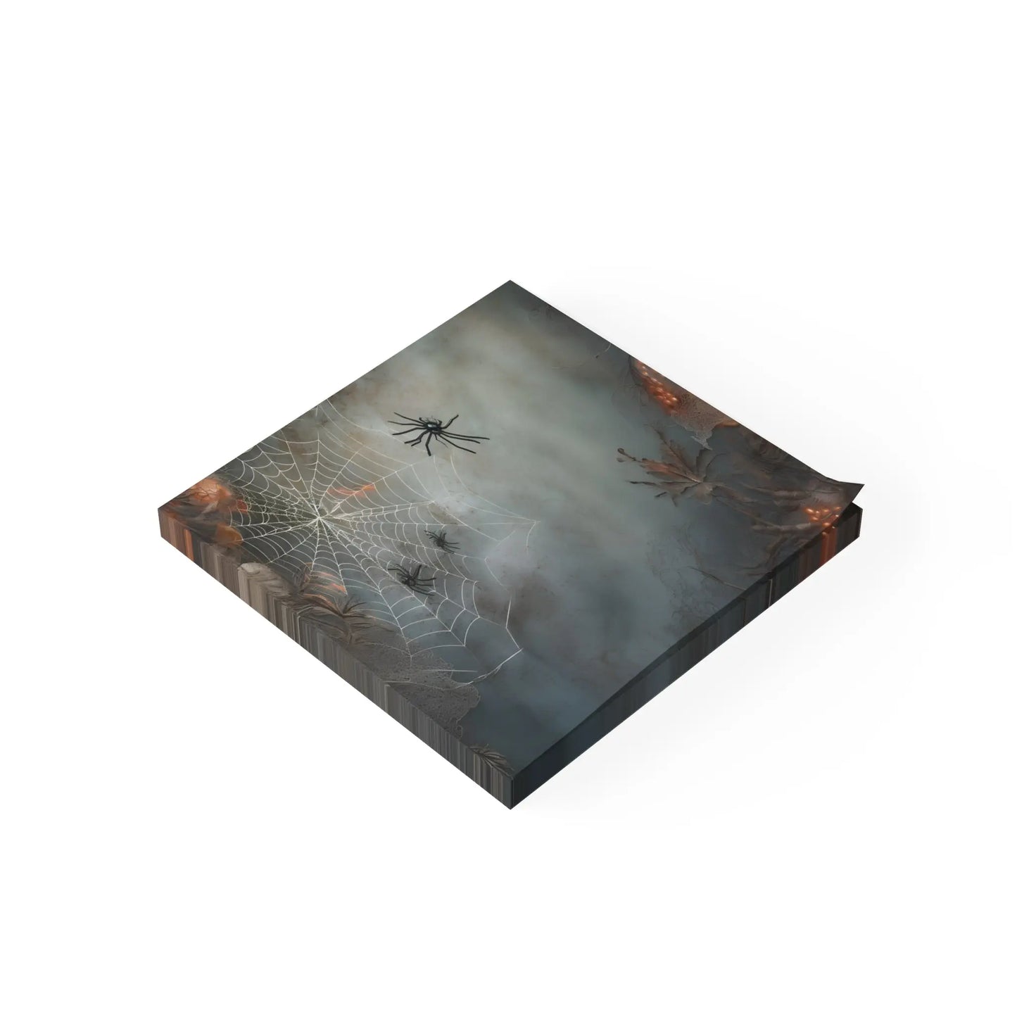 Note Pads - Spooky Spider and Web Design Halloween Stationery Printify