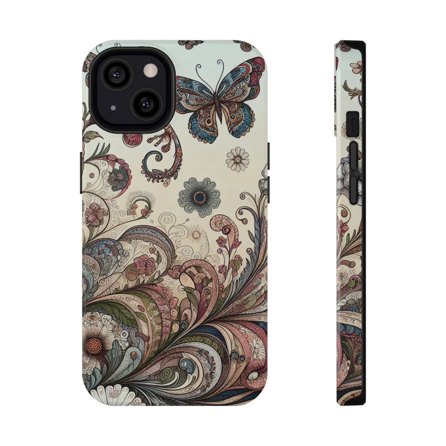 Phone Cases Whimsical Butterflies and Sunflowers Design Printify