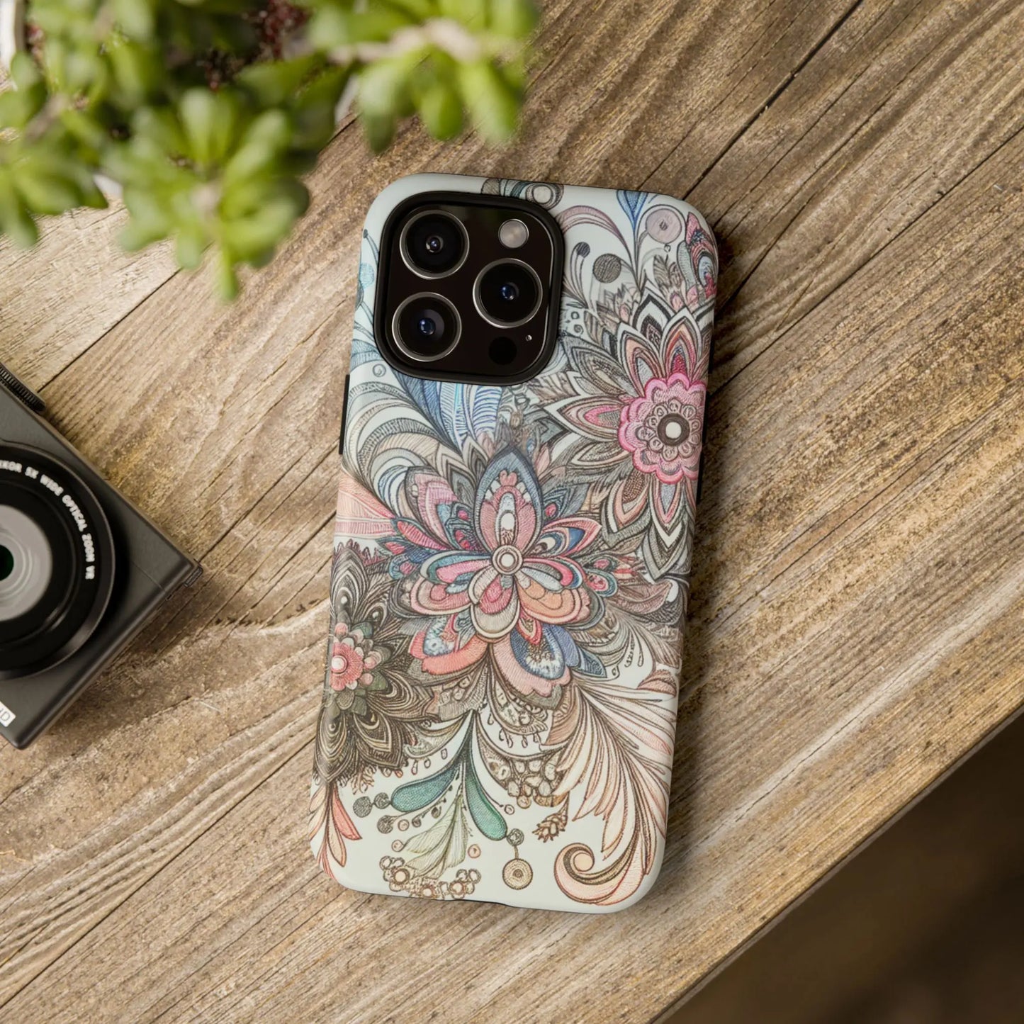 Floral Phone Case, Tough Cases, Protective mobile cover for flower lovers, Gift for her, Stylish phone accessory, Unique floral [...] Printify