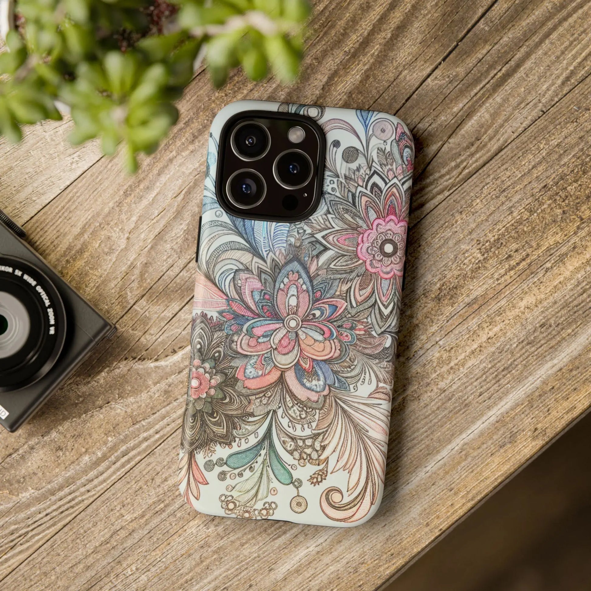 Floral Phone Case, Tough Cases, Protective mobile cover for flower lovers, Gift for her, Stylish phone accessory, Unique floral [...] Printify
