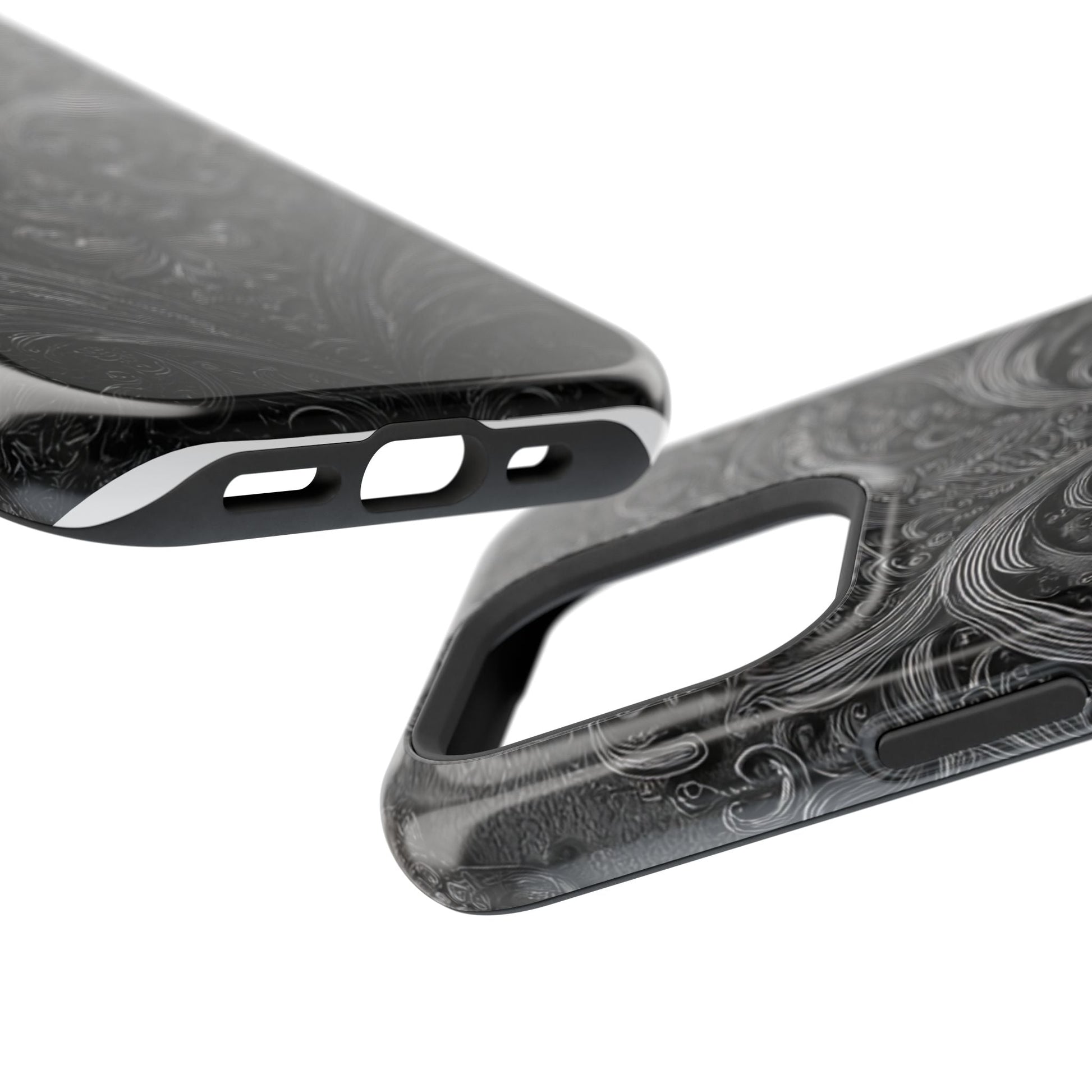 Phone Cases - Elegant Vintage Black Lace Design Printify