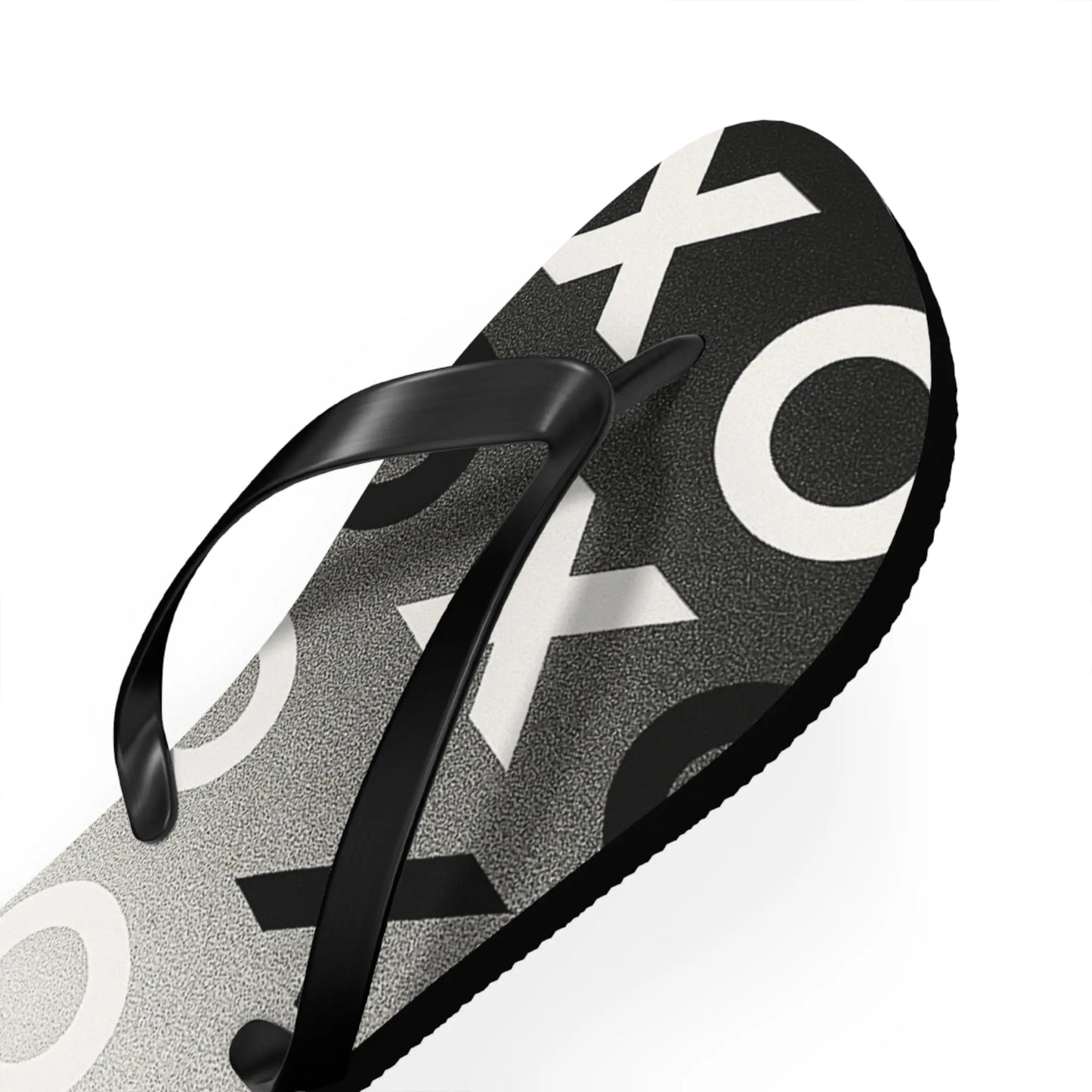 Stylish Flip Flops with Minimalist OX Design, Beach Footwear, Summer Sandals, Casual Summer Vibes, Vacation Essentials Printify