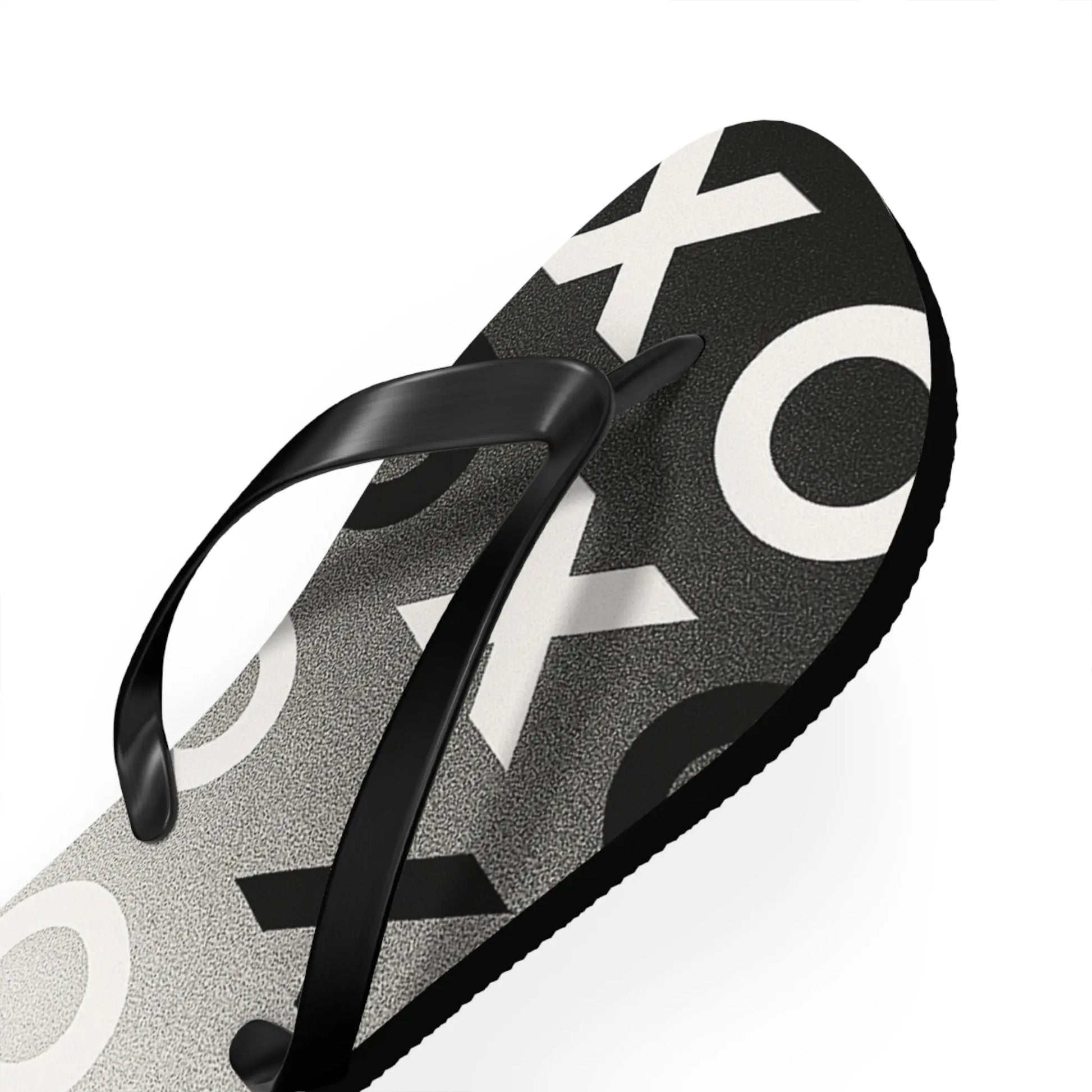 Stylish Flip Flops with Minimalist OX Design, Beach Footwear, Summer Sandals, Casual Summer Vibes, Vacation Essentials Printify