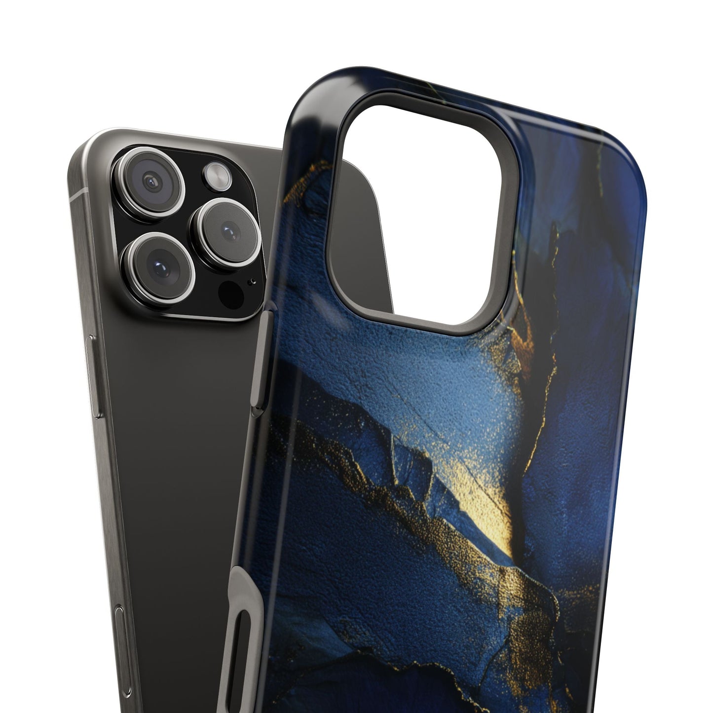 Phone Case - Blue and Gold 8k HD Design - Magnetic Tough Cases Printify
