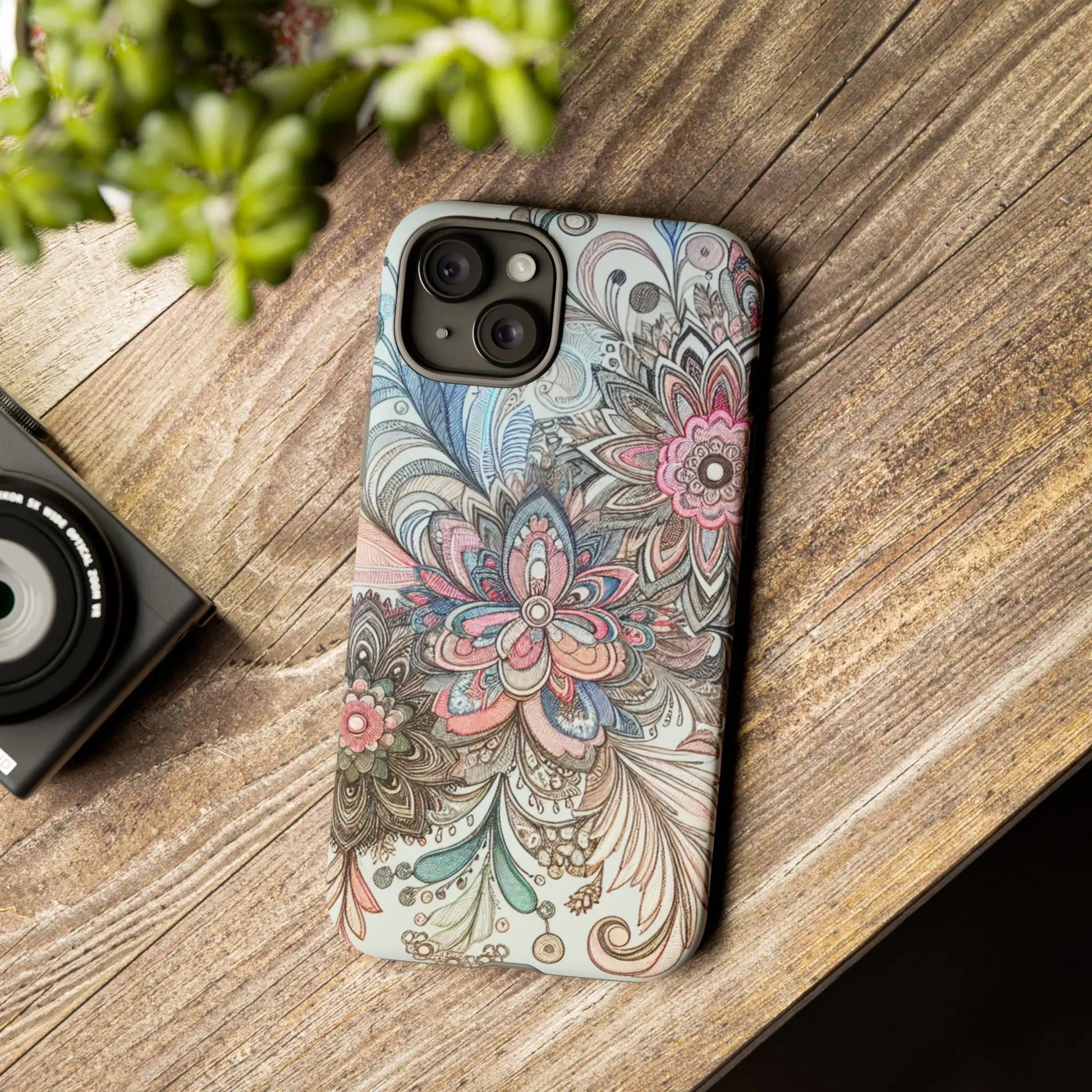 Floral Phone Case, Tough Cases, Protective mobile cover for flower lovers, Gift for her, Stylish phone accessory, Unique floral [...] Printify