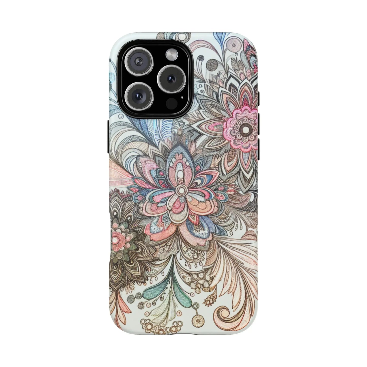 Floral Phone Case, Tough Cases, Protective mobile cover for flower lovers, Gift for her, Stylish phone accessory, Unique floral [...] Printify