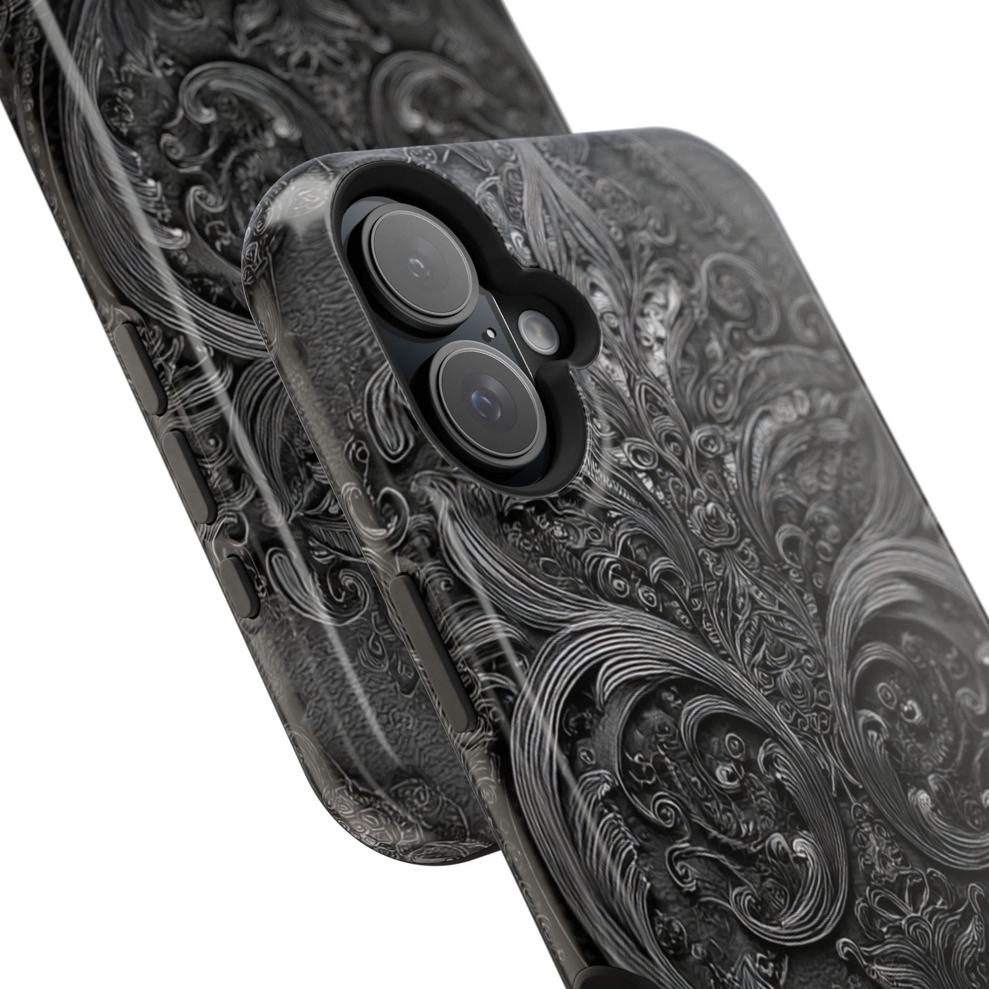 Phone Cases - Elegant Vintage Black Lace Design Printify
