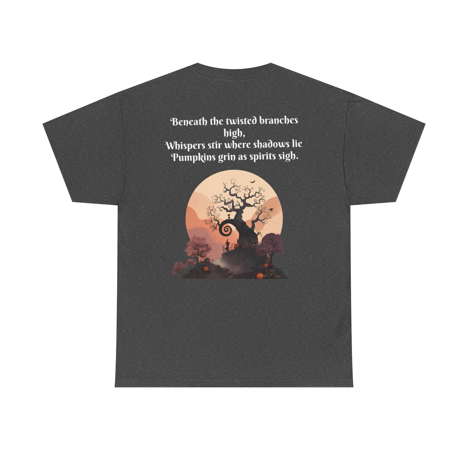 Spooky Sunset Tee, Halloween Shirt, Fall Apparel, Unisex Graphic Tee, Autumn Vibes, Cozy Casual Wear Printify