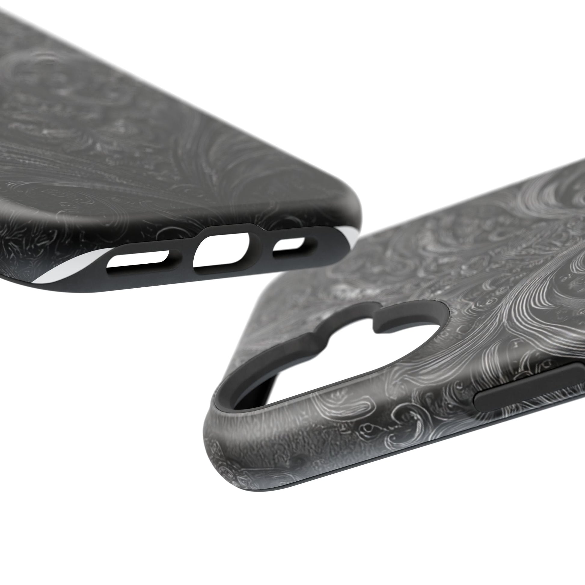 Phone Cases - Elegant Vintage Black Lace Design Printify