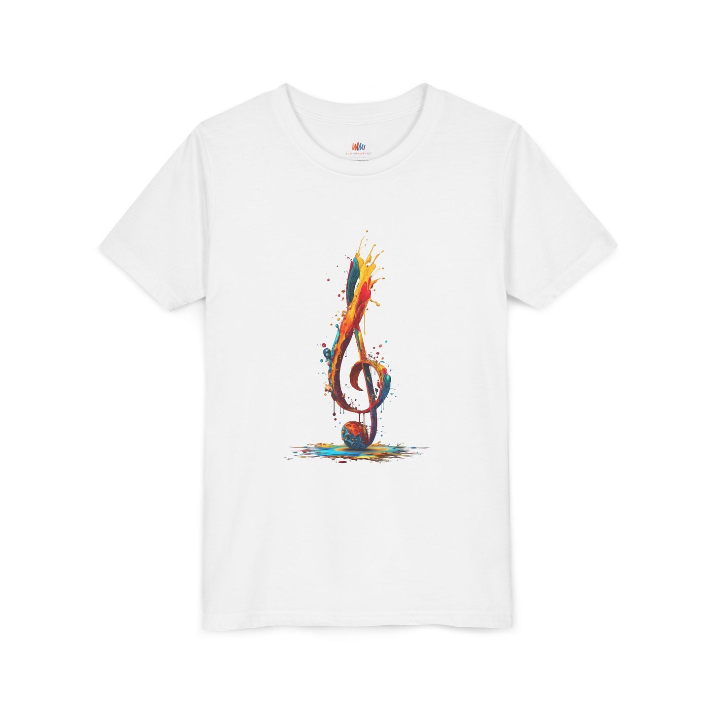 Youth Music Note Tee, Colorful Treble Clef Shirt, Kids Musical Gift, Summer Fun Top, Music Lover T-Shirt