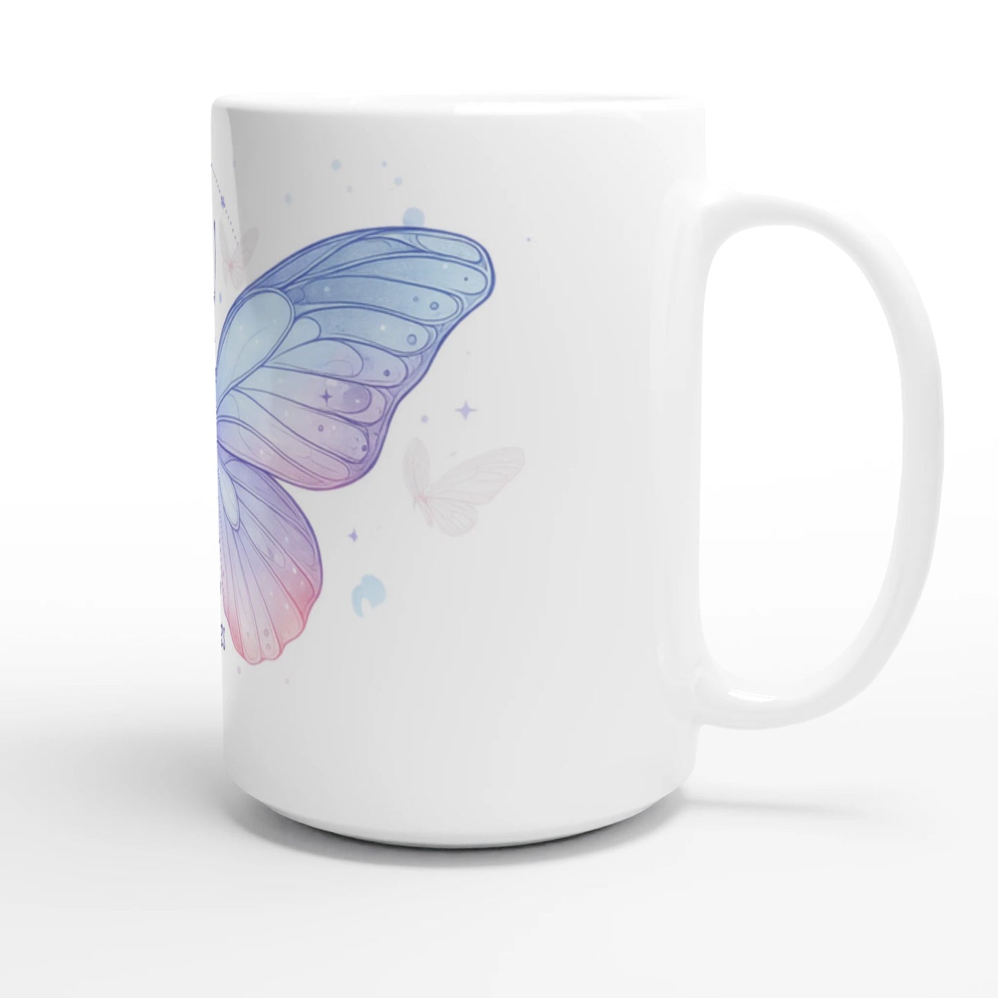 Zodiac Gemini - Socially Butterflies - White 15oz Ceramic Mug Glossy | Unique Everyday Designz Home, Gifts & Apparel A Lid for Every Pot ~Everyday Designz~