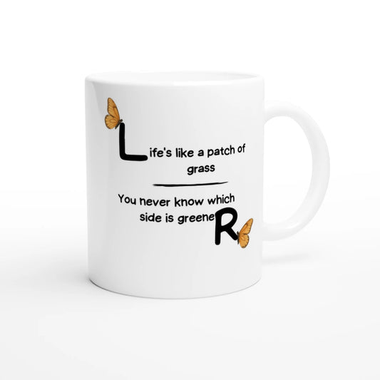 Barnyard Sarcasm - Humourous Cow Tails Collection - White 11oz Ceramic Mug | Unique Everyday Designz Home, Gifts & Apparel A Lid for Every Pot ~Everyday Designz~