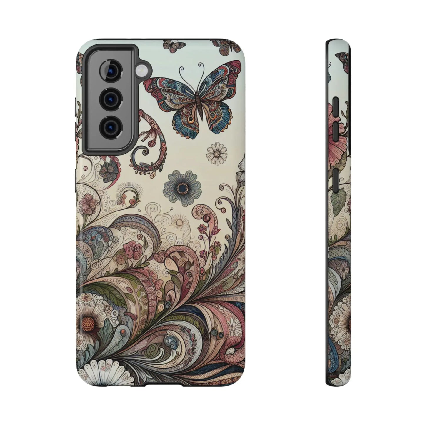 Phone Cases Whimsical Butterflies and Sunflowers Design Printify