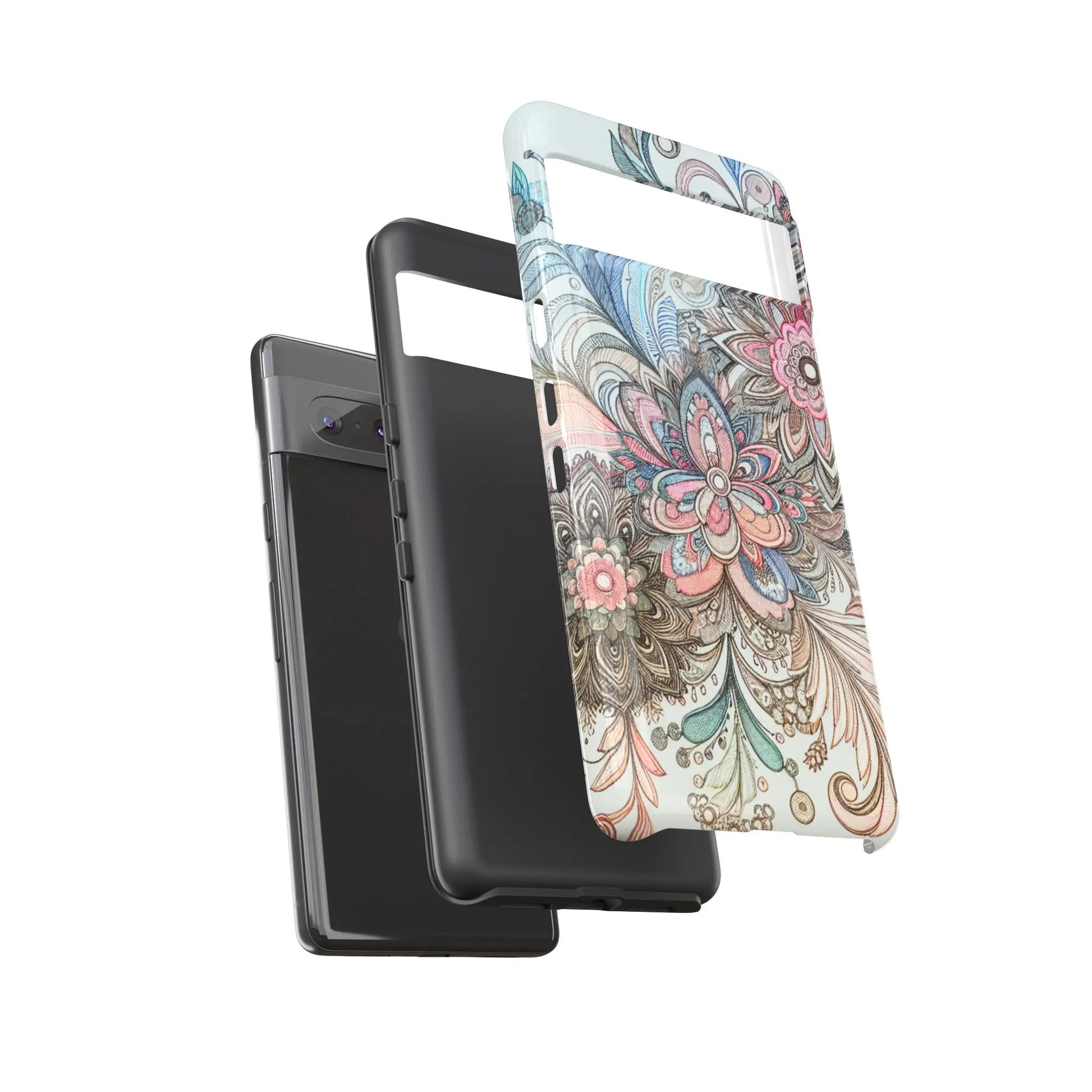 Floral Phone Case, Tough Cases, Protective mobile cover for flower lovers, Gift for her, Stylish phone accessory, Unique floral [...] Printify