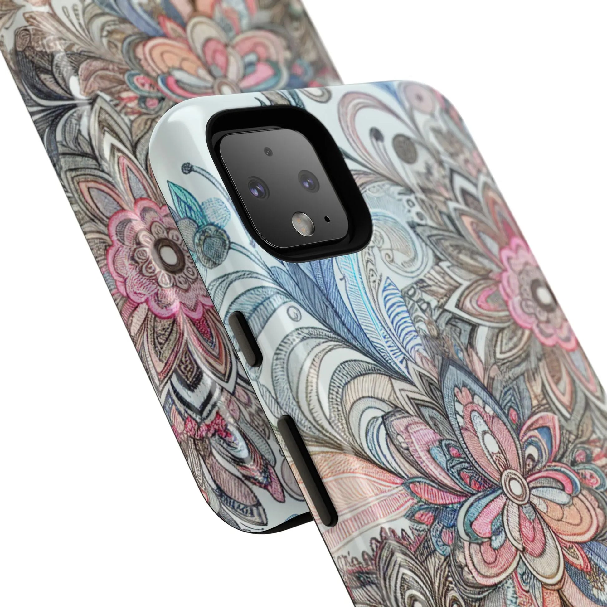 Floral Phone Case, Tough Cases, Protective mobile cover for flower lovers, Gift for her, Stylish phone accessory, Unique floral [...] Printify