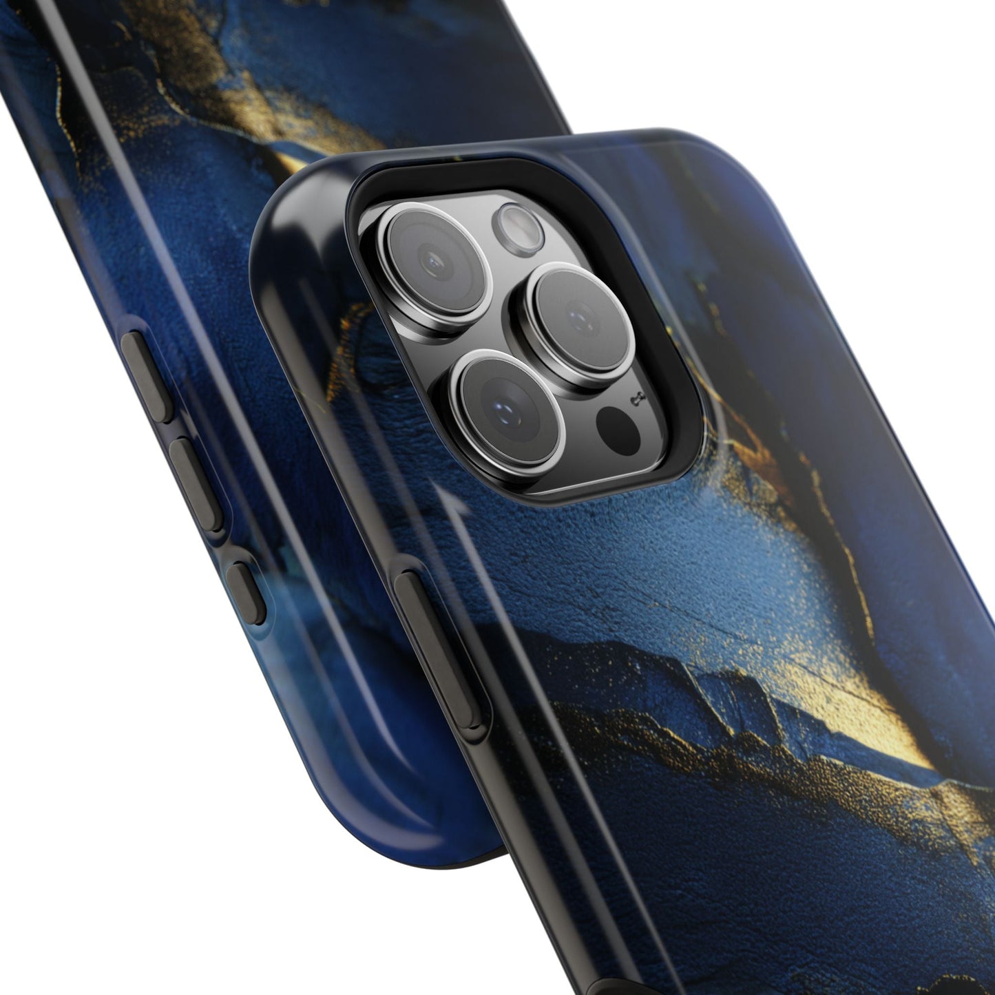 Phone Case - Blue and Gold 8k HD Design - Magnetic Tough Cases Printify