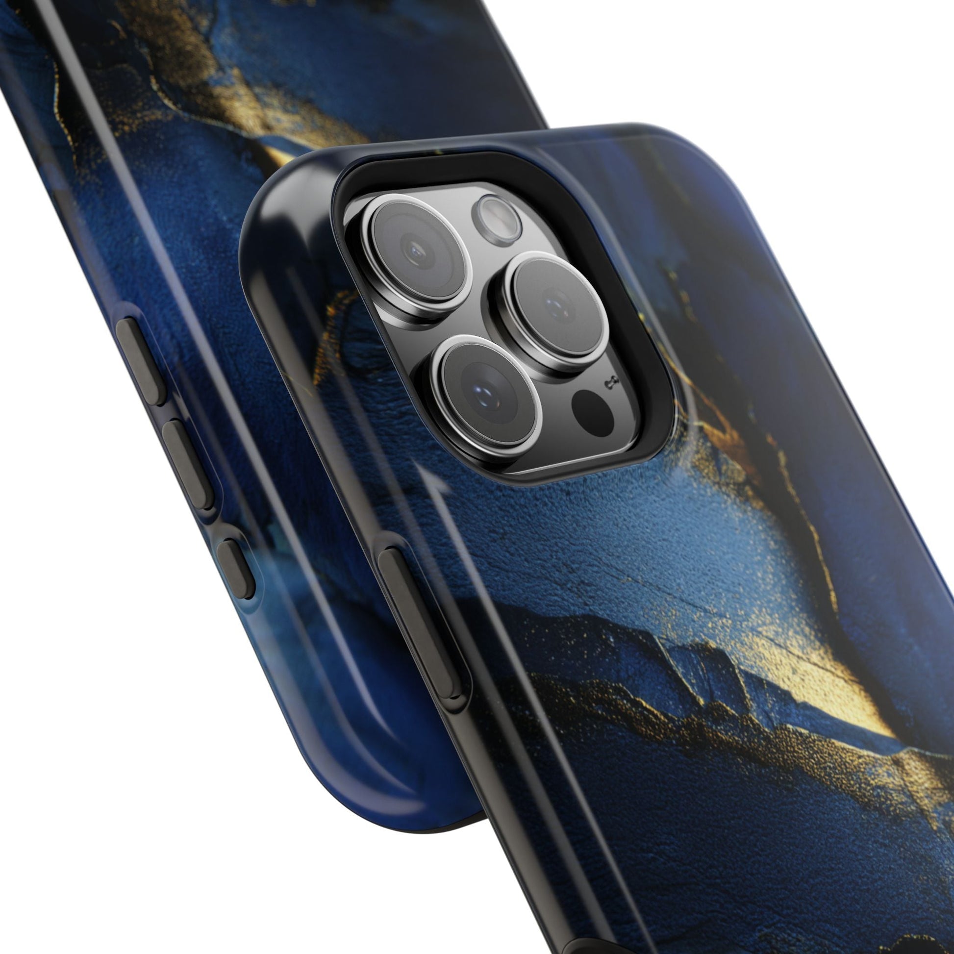 Phone Case - Blue and Gold 8k HD Design - Magnetic Tough Cases Printify