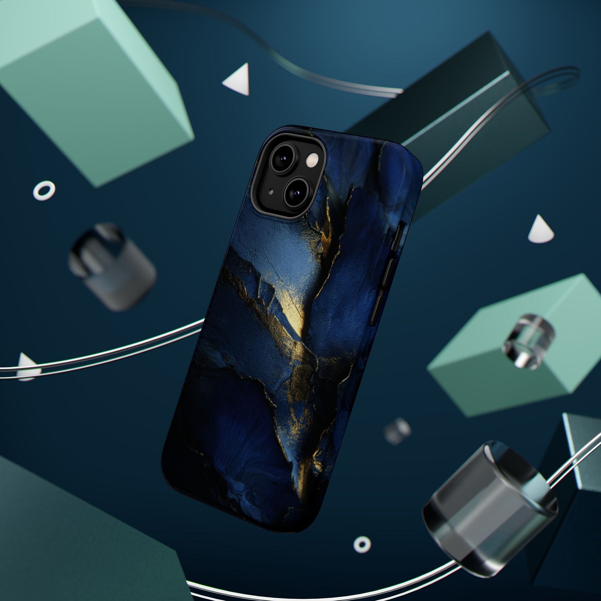 Phone Case - Blue and Gold 8k HD Design - Magnetic Tough Cases Printify