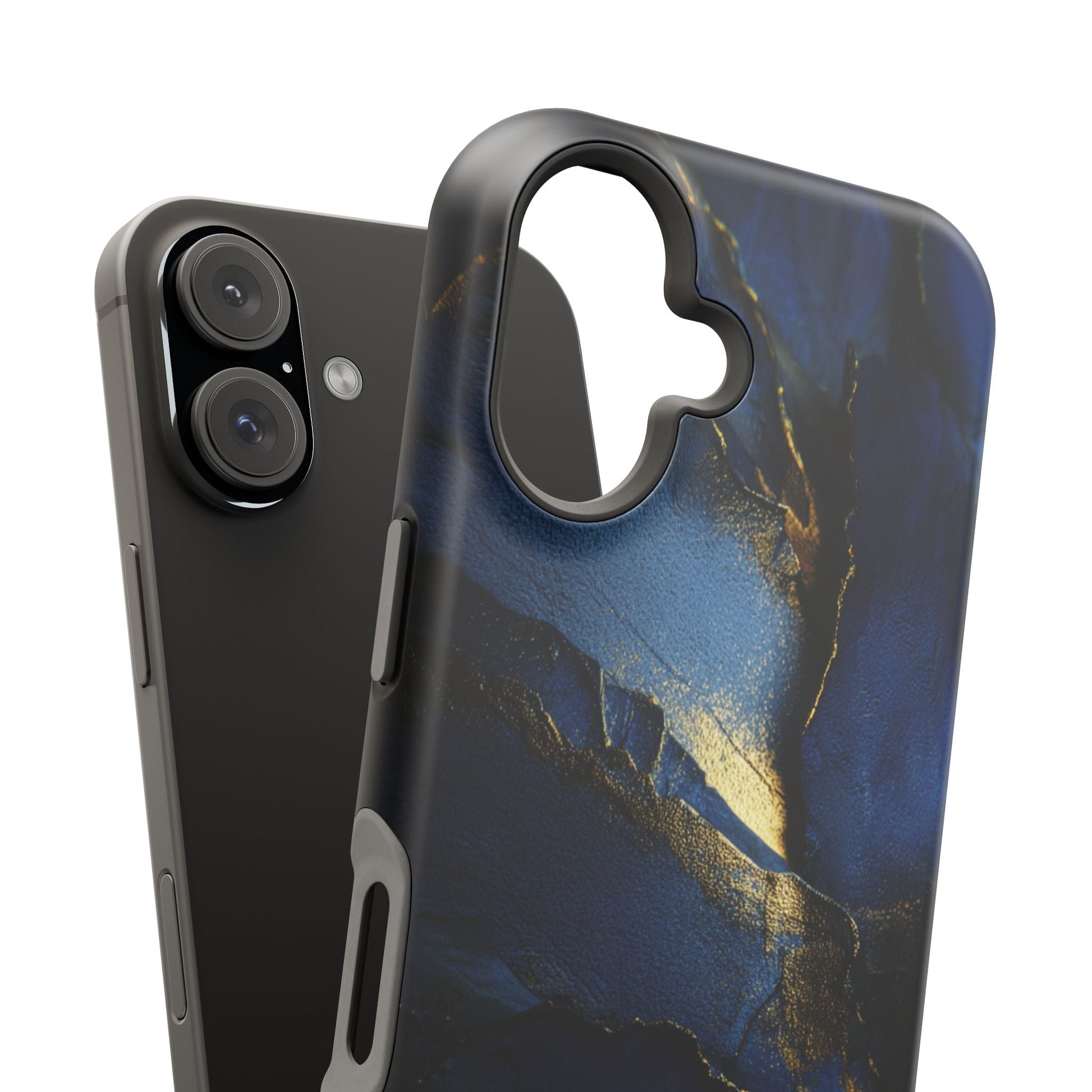 Phone Case - Blue and Gold 8k HD Design - Magnetic Tough Cases Printify