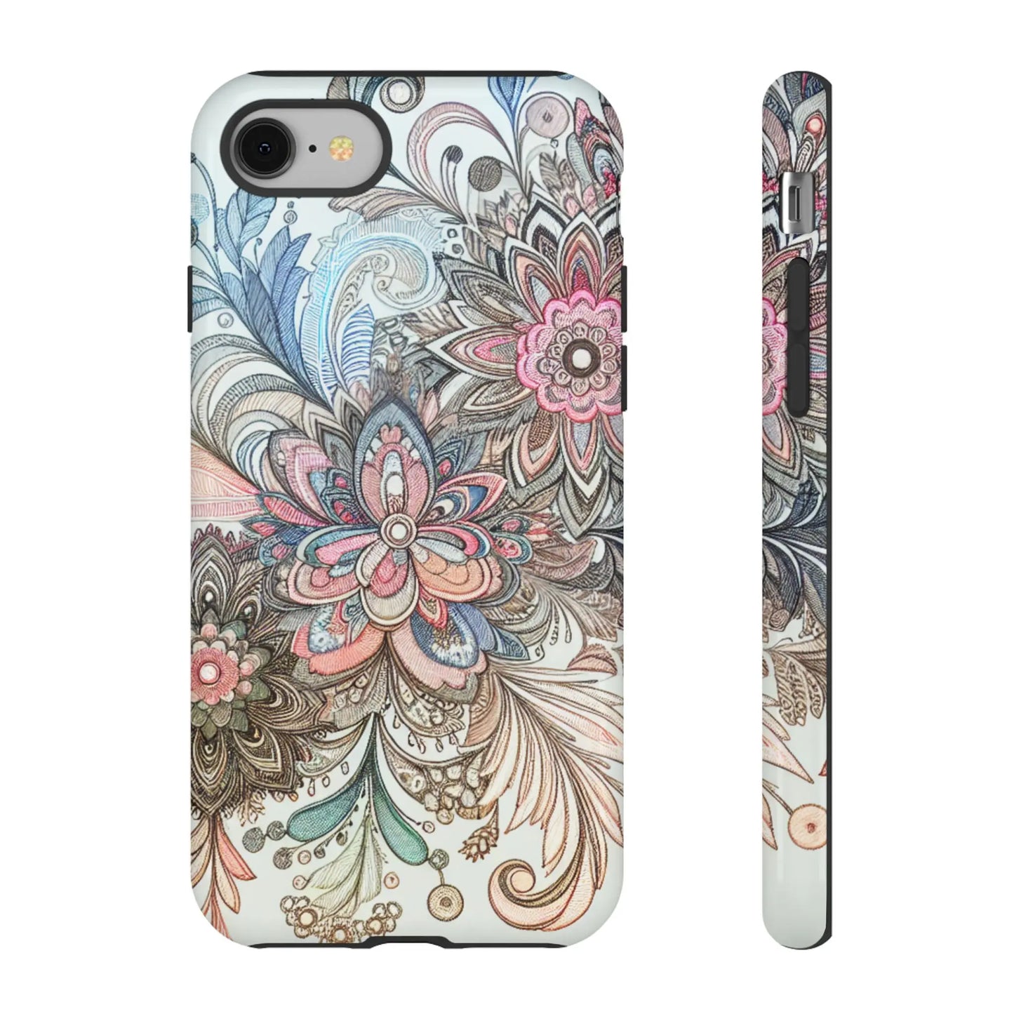 Floral Phone Case, Tough Cases, Protective mobile cover for flower lovers, Gift for her, Stylish phone accessory, Unique floral [...] Printify