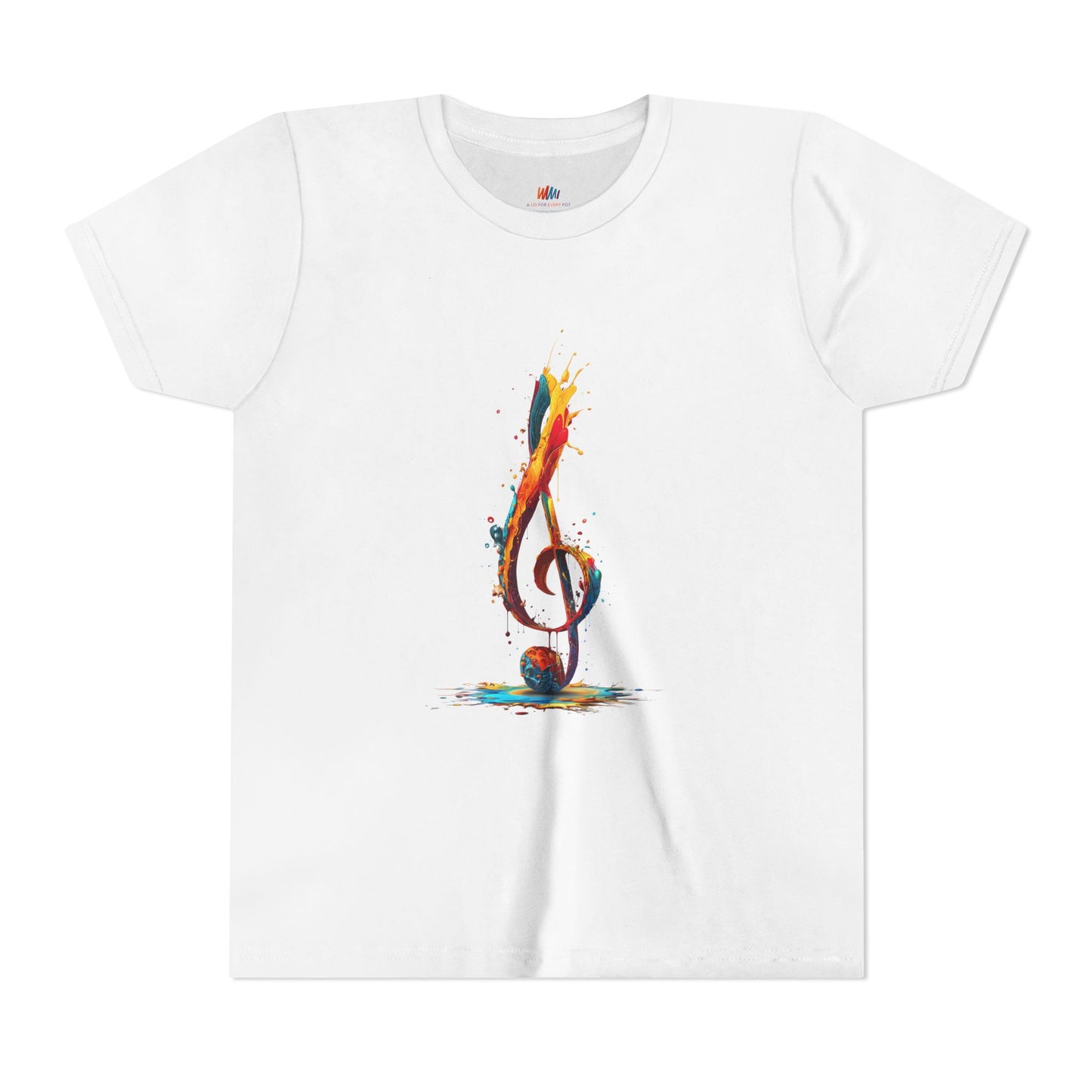 Youth Music Note Tee, Colorful Treble Clef Shirt, Kids Musical Gift, Summer Fun Top, Music Lover T-Shirt