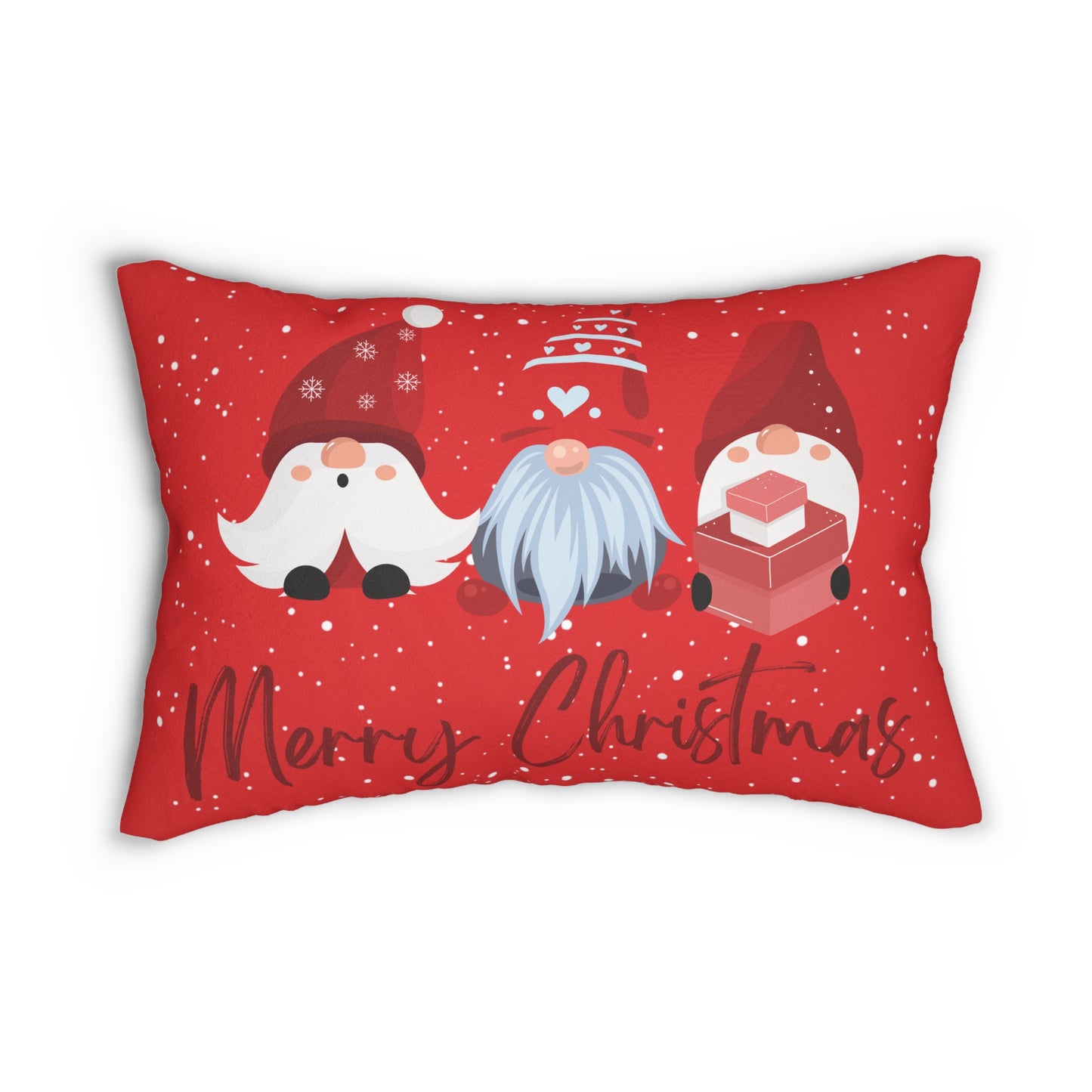 Christmas Lumbar Pillow with Gnome Design, Holiday Decor, Gift for Couch, Festive Home Accents, Seasonal Throw Pillow, Merry Christmas [...]