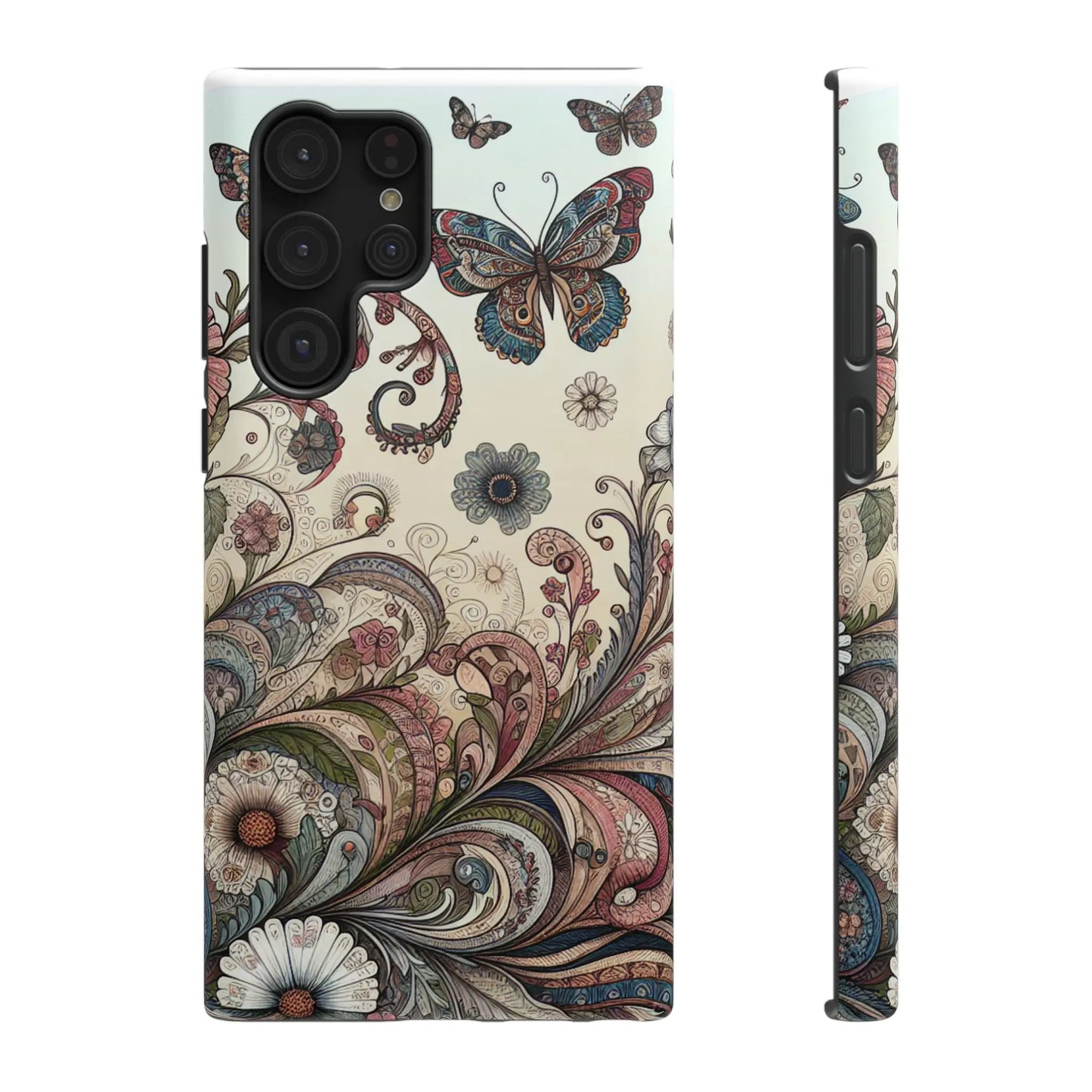Phone Cases Whimsical Butterflies and Sunflowers Design Printify