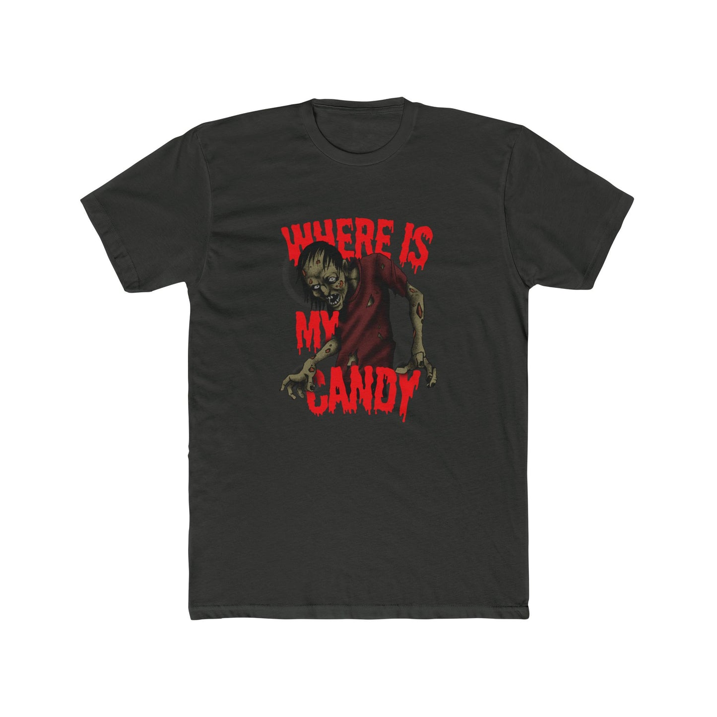 Unisex Halloween Zombie Crew Tee - Perfect for Costume Parties, Trick or Treating, Horror Fans, Spooky Season, Gift Idea