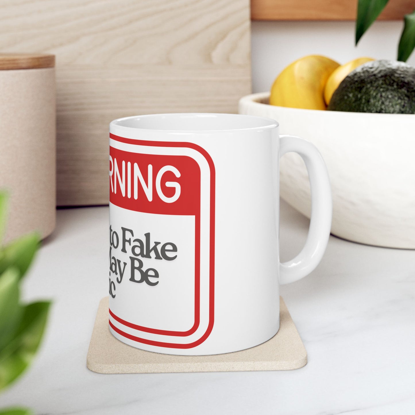 Warning Ceramic Mug - Funny Gift for Coffee Lovers, Warning Mug, Humor Gift, Office Decor, Friendship Gift