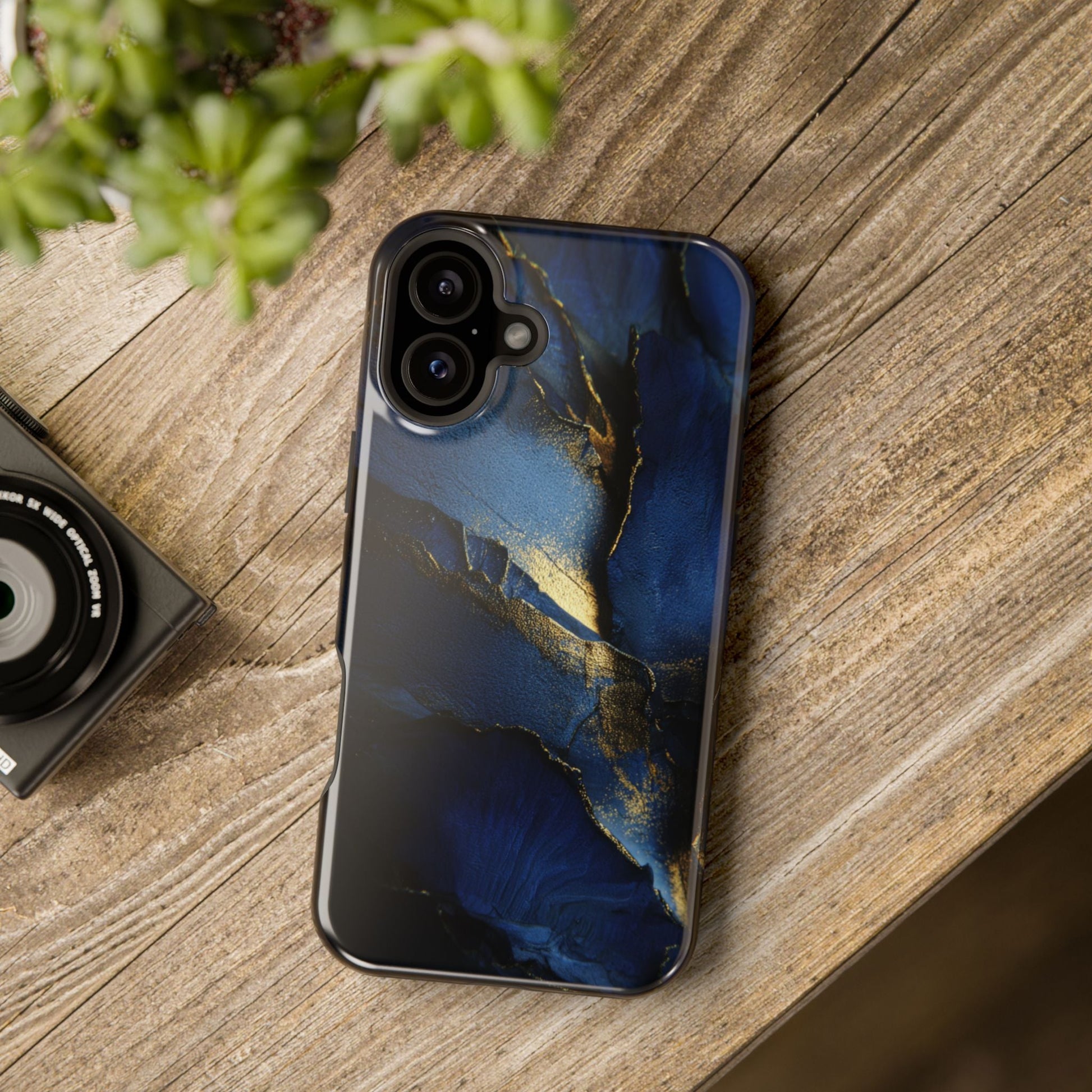 Phone Case - Blue and Gold 8k HD Design - Magnetic Tough Cases Printify