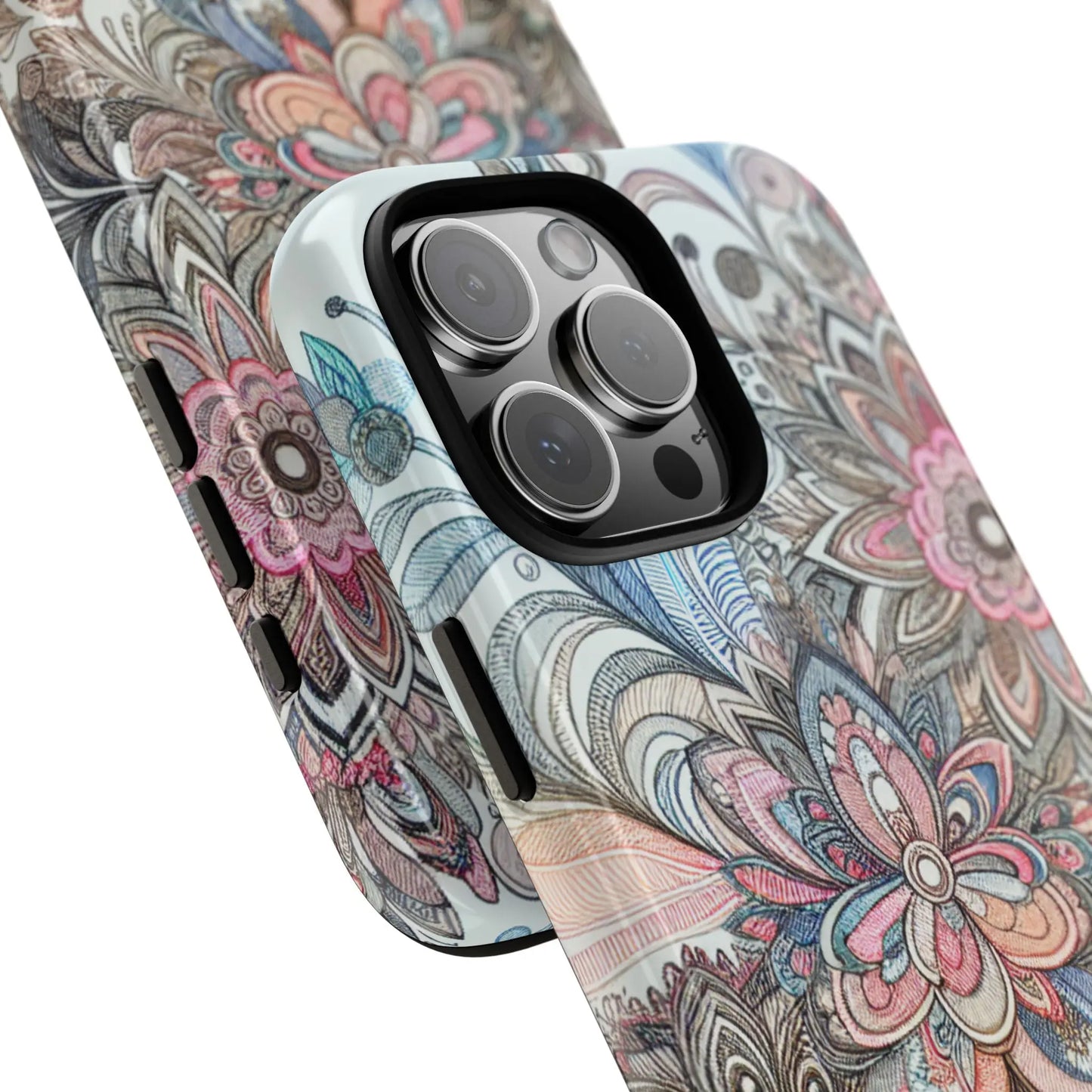 Floral Phone Case, Tough Cases, Protective mobile cover for flower lovers, Gift for her, Stylish phone accessory, Unique floral [...] Printify
