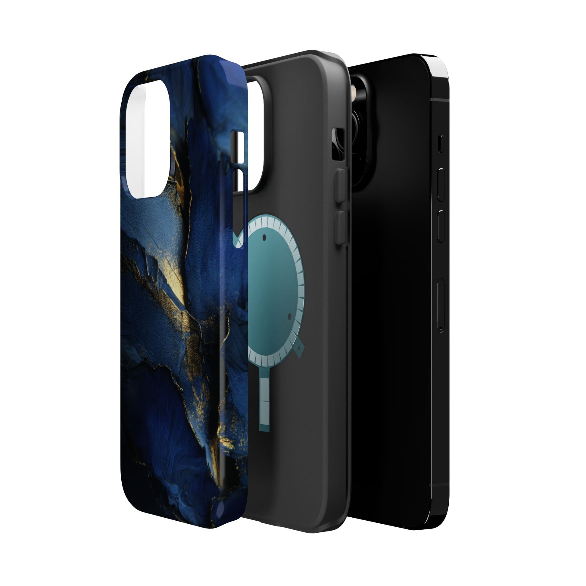 Phone Case - Blue and Gold 8k HD Design - Magnetic Tough Cases Printify