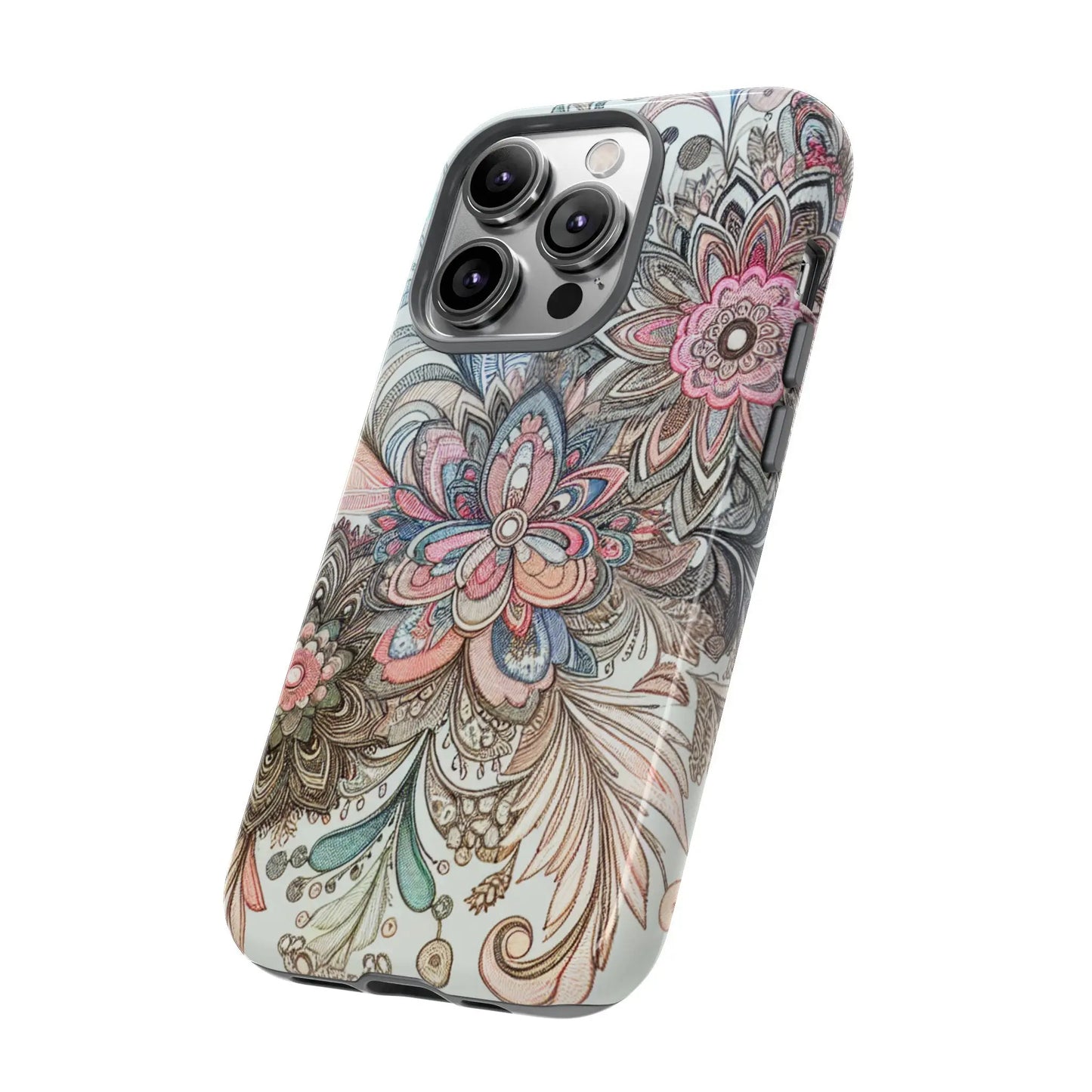 Floral Phone Case, Tough Cases, Protective mobile cover for flower lovers, Gift for her, Stylish phone accessory, Unique floral [...] Printify