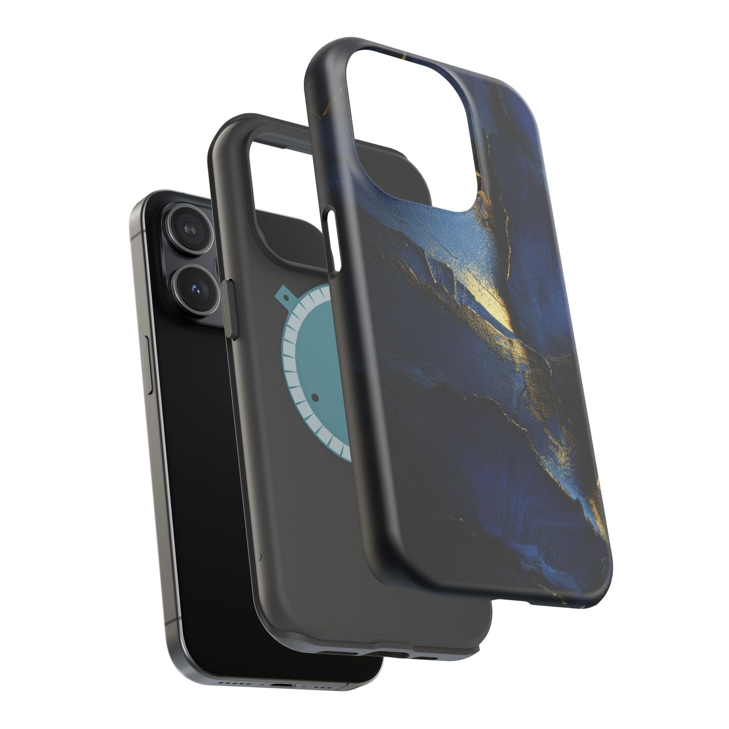 Phone Case - Blue and Gold 8k HD Design - Magnetic Tough Cases Printify