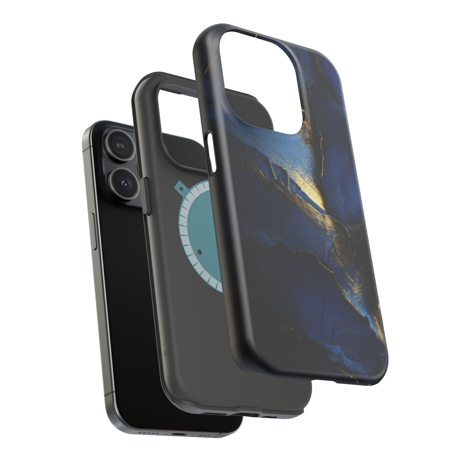 Phone Case - Blue and Gold 8k HD Design - Magnetic Tough Cases Printify