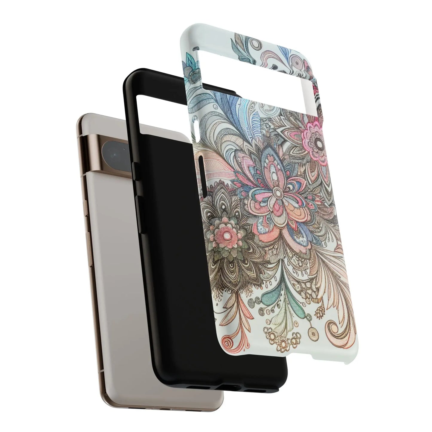 Floral Phone Case, Tough Cases, Protective mobile cover for flower lovers, Gift for her, Stylish phone accessory, Unique floral [...] Printify
